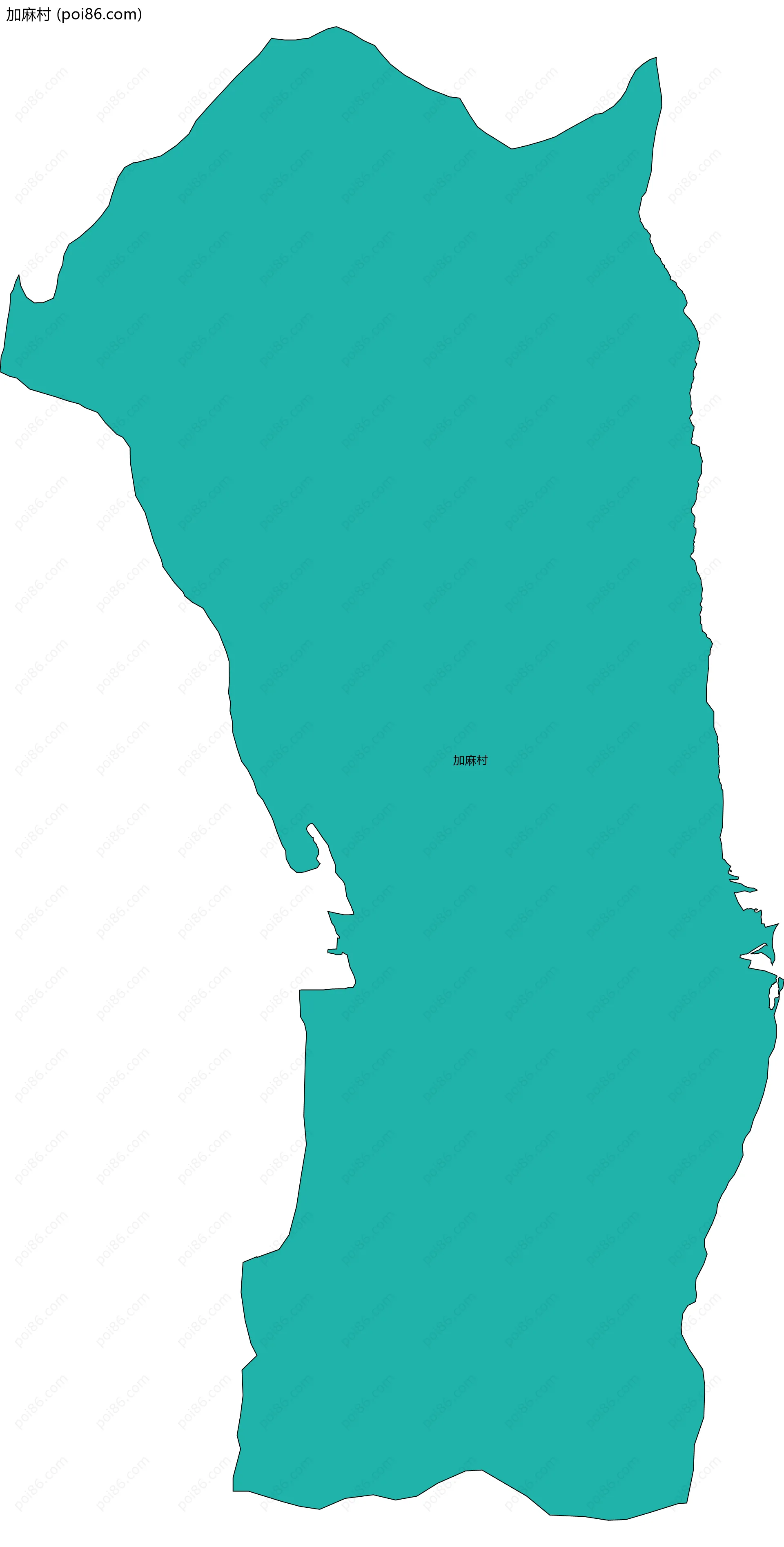 加麻村边界地图