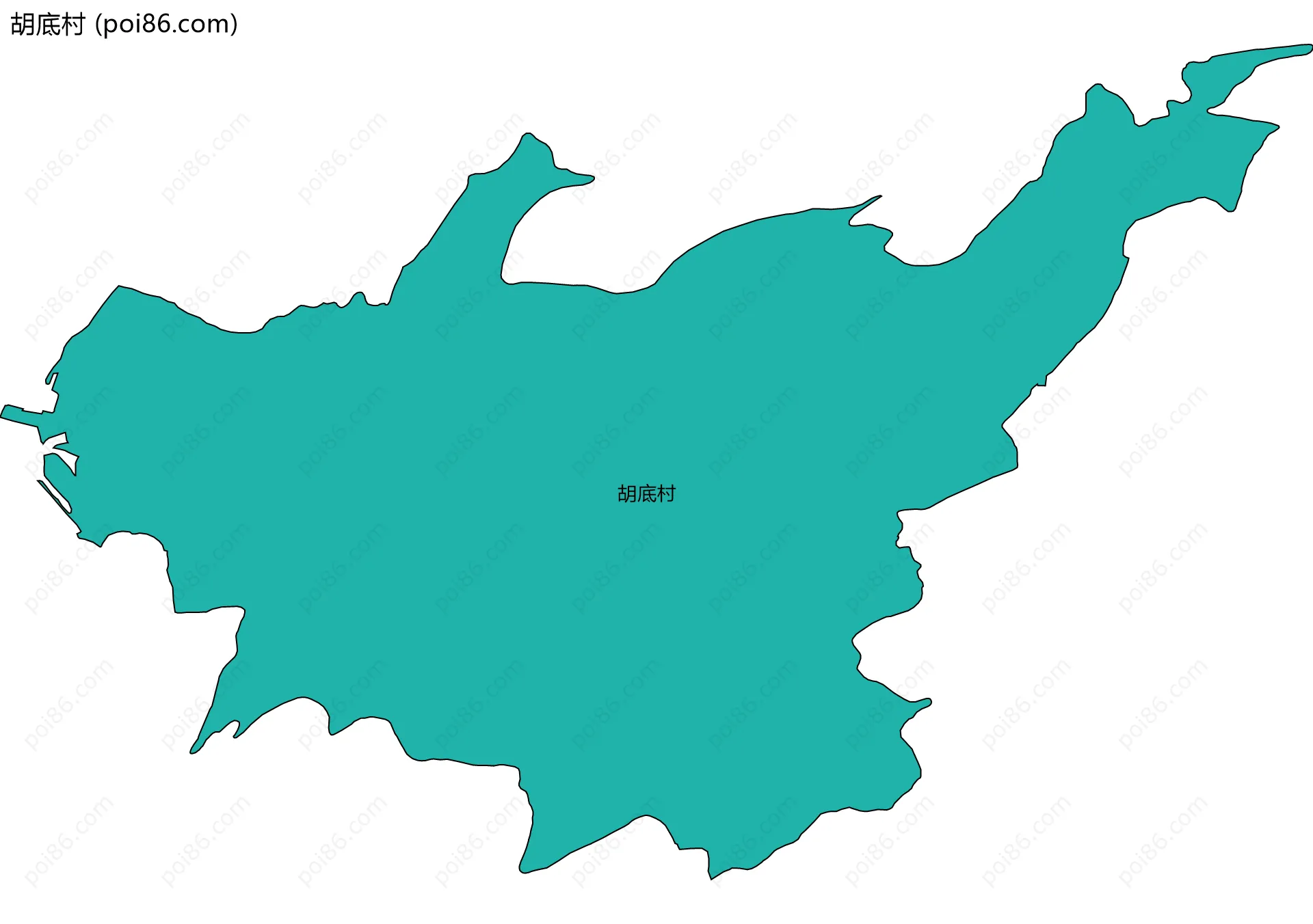 胡底村边界地图