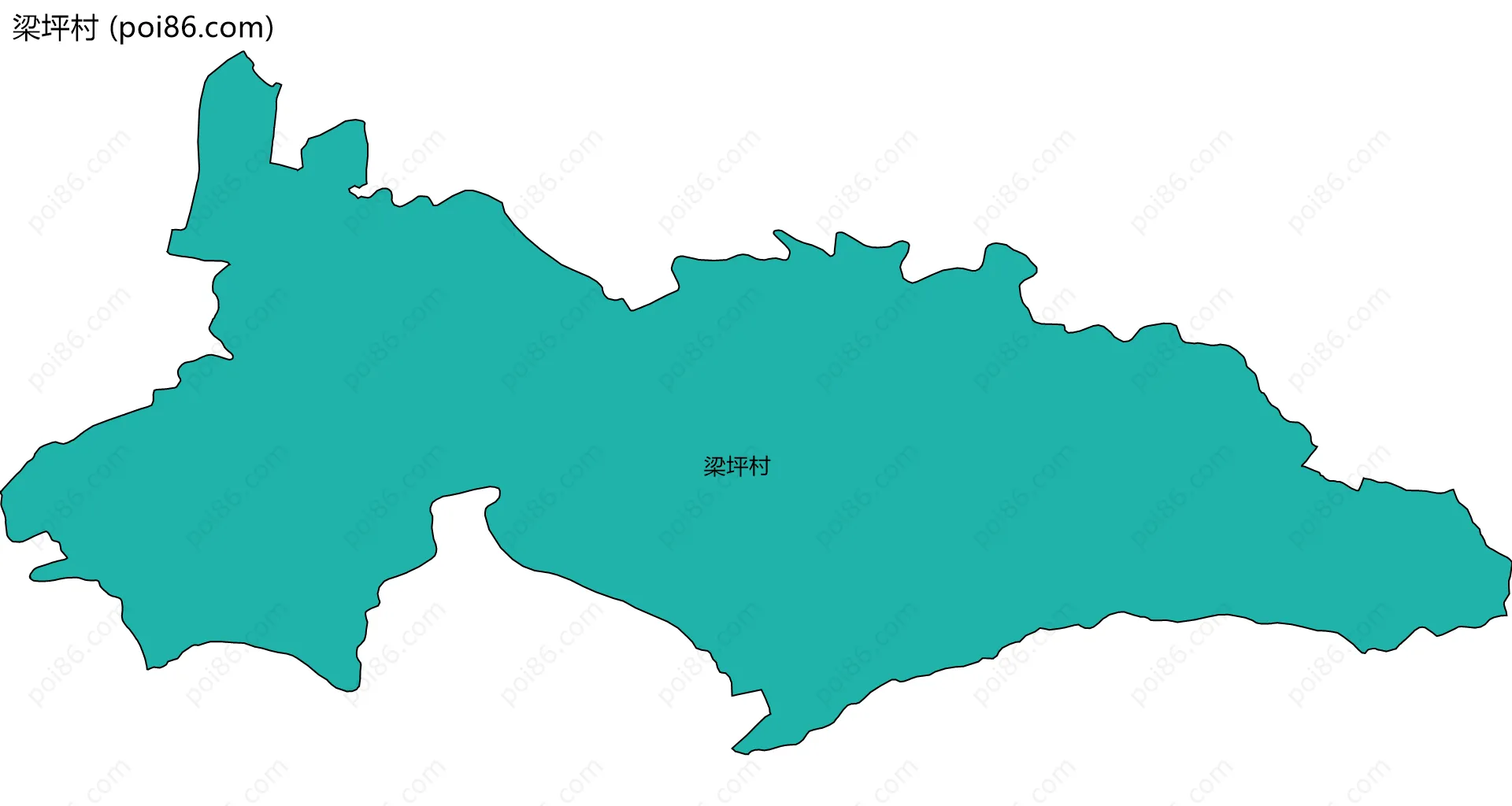 梁坪村边界地图