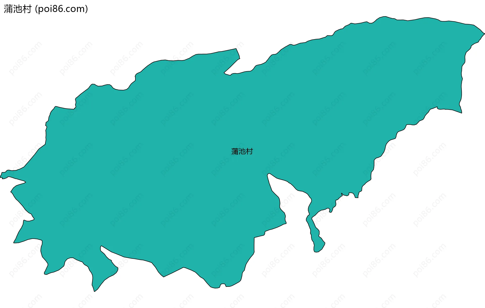 蒲池村边界地图