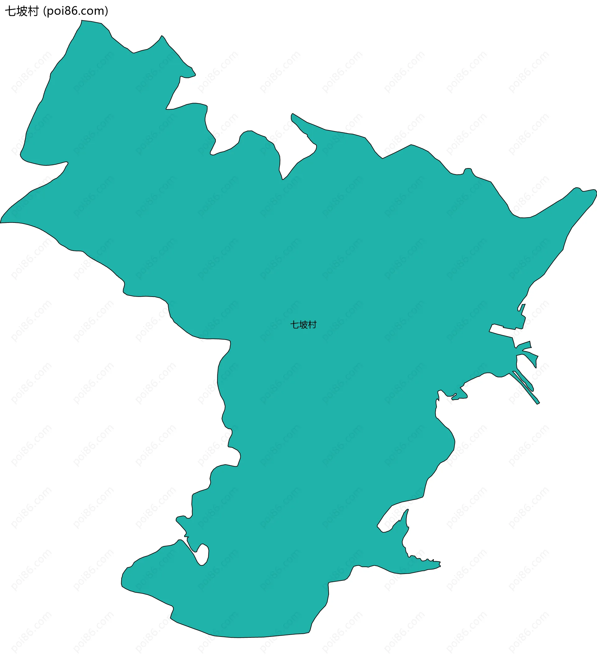 七坡村边界地图