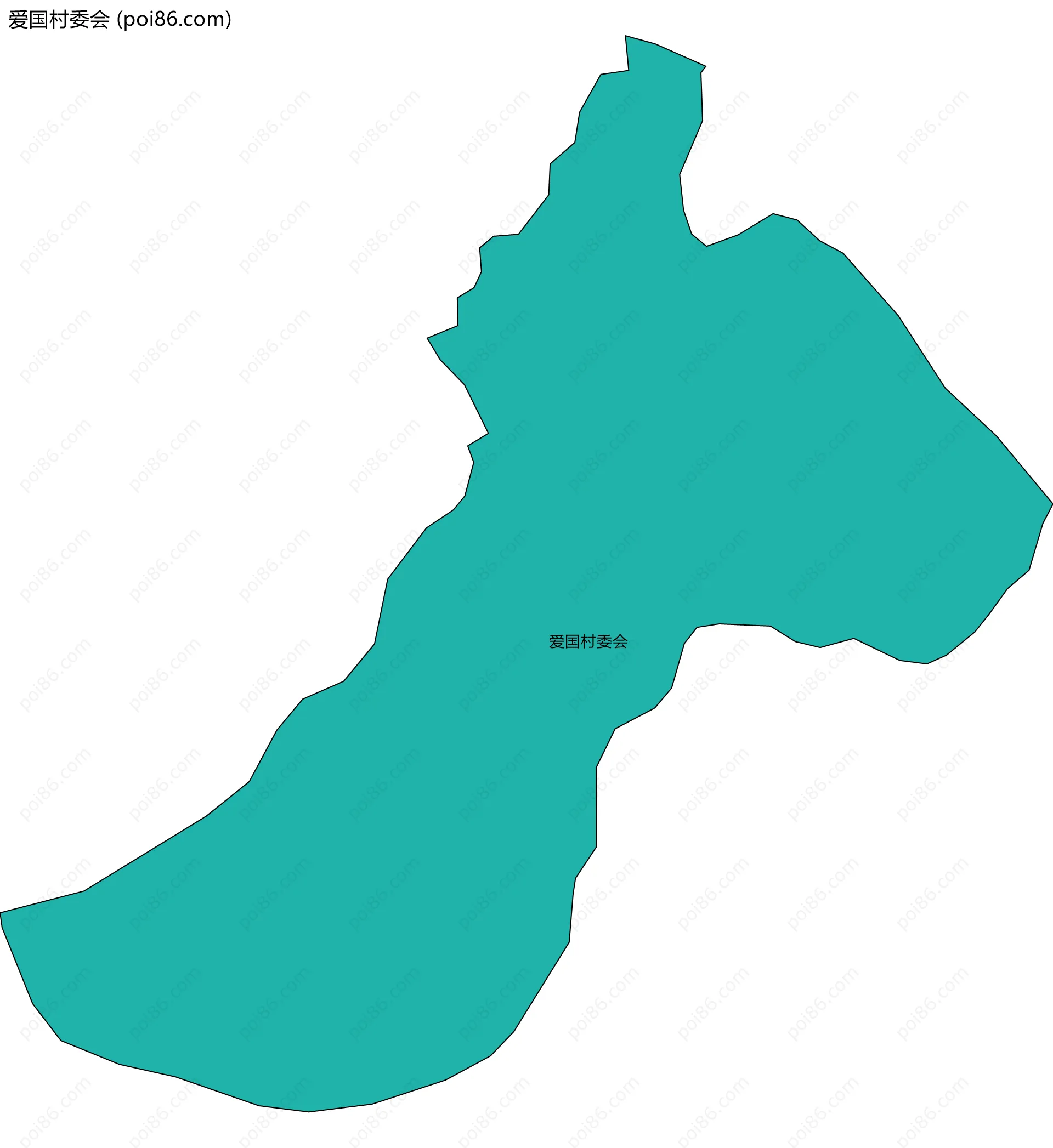 爱国村委会边界地图