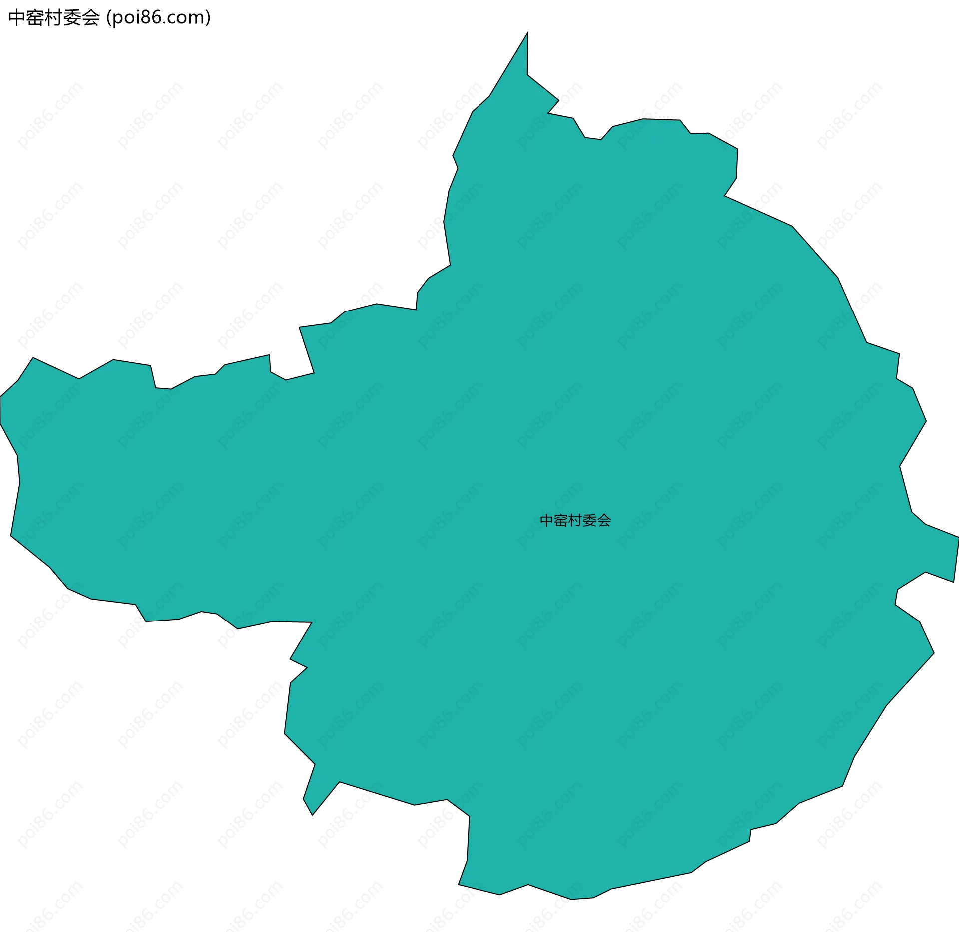 中窑村委会边界地图