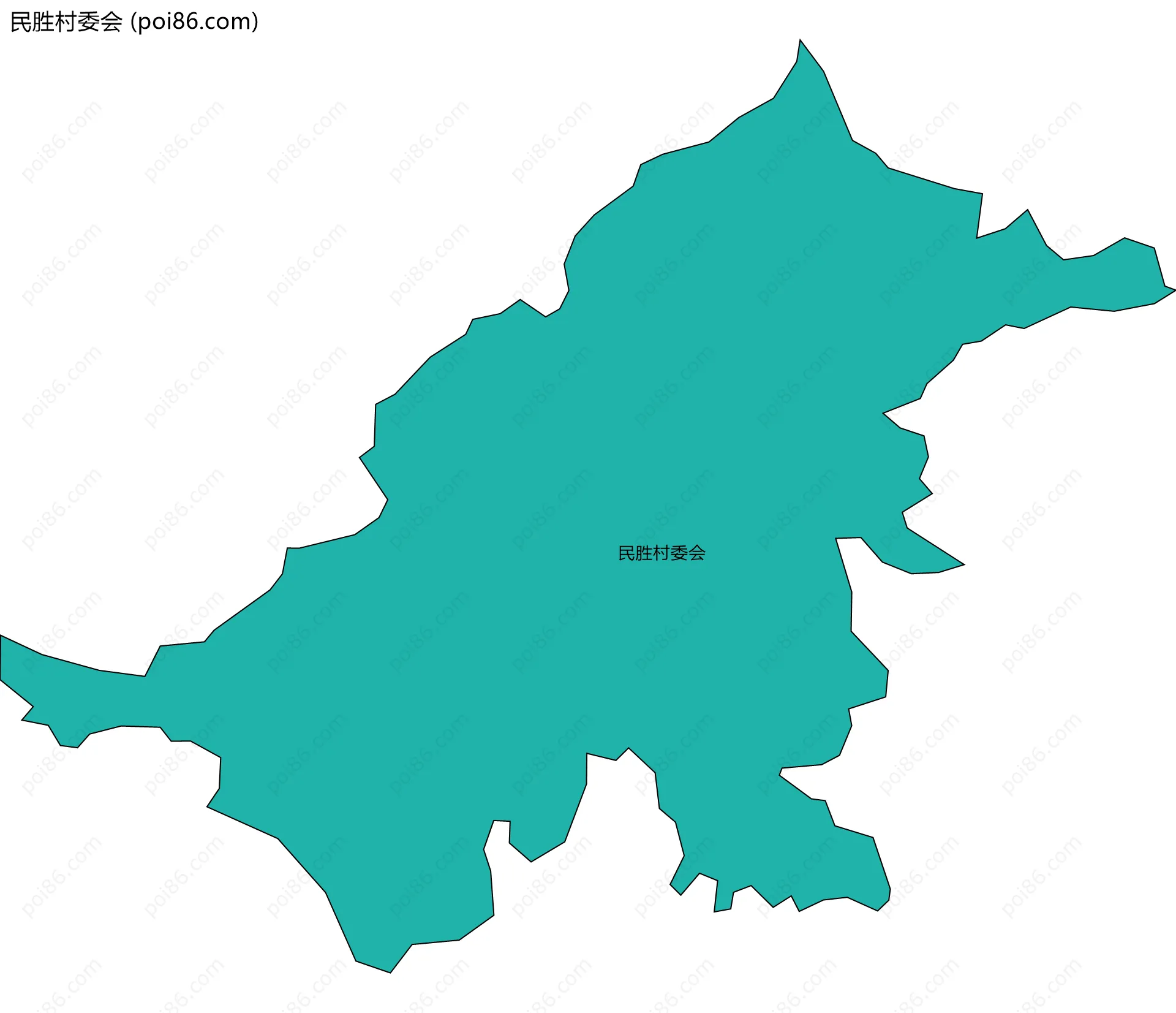 民胜村委会边界地图