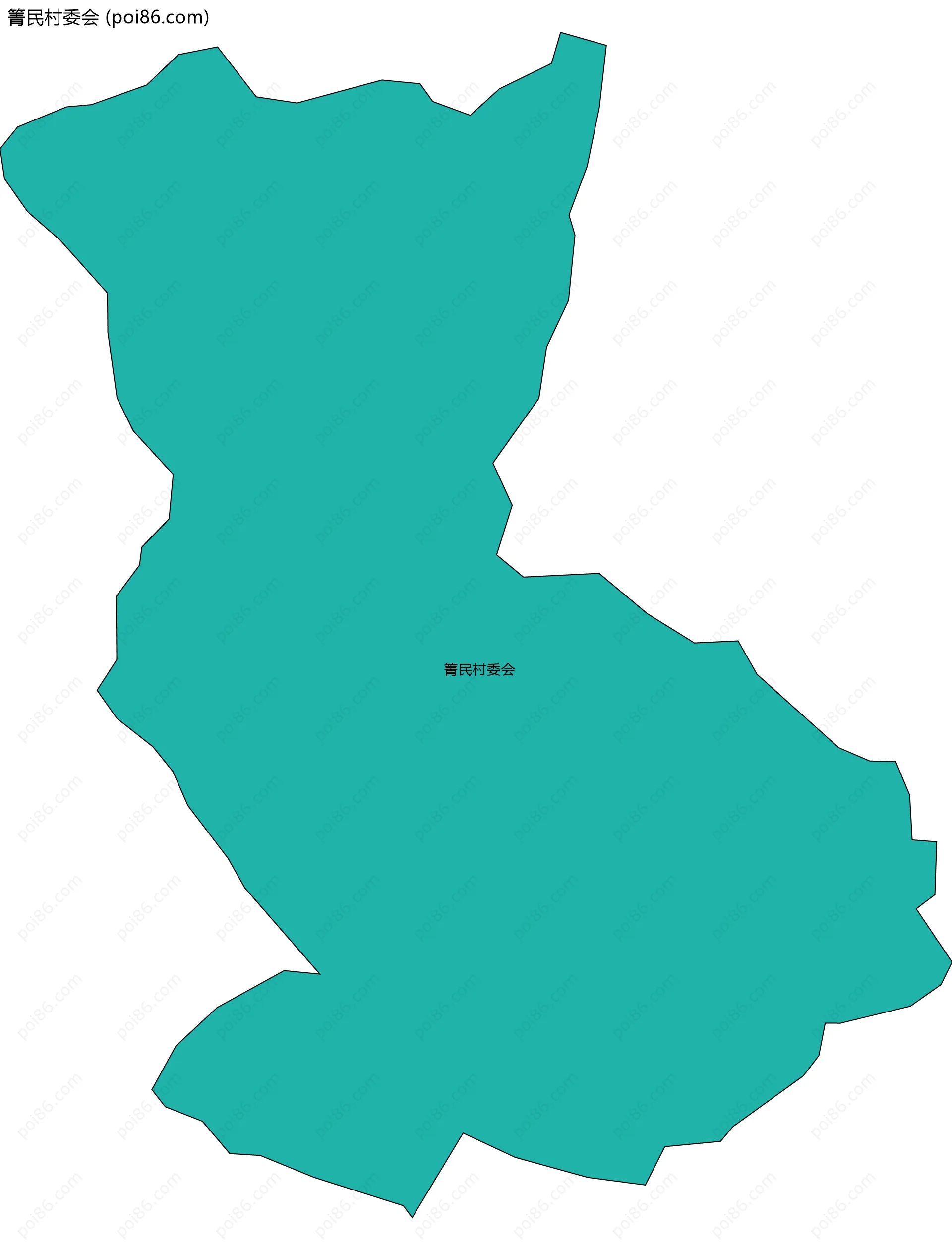 箐民村委会边界地图