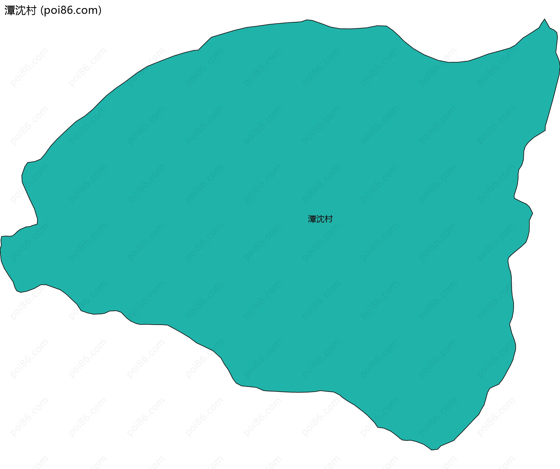 潭沈村边界地图