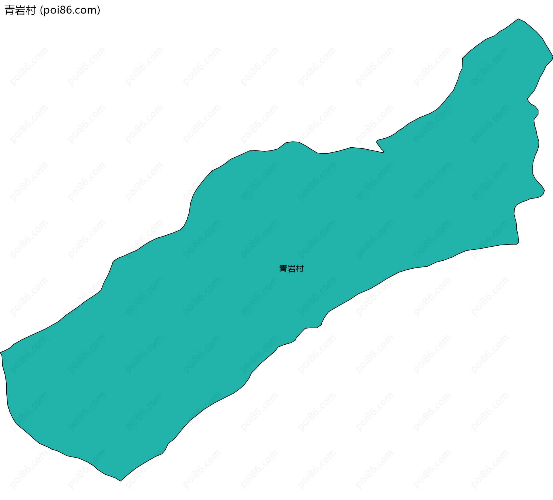 青岩村边界地图