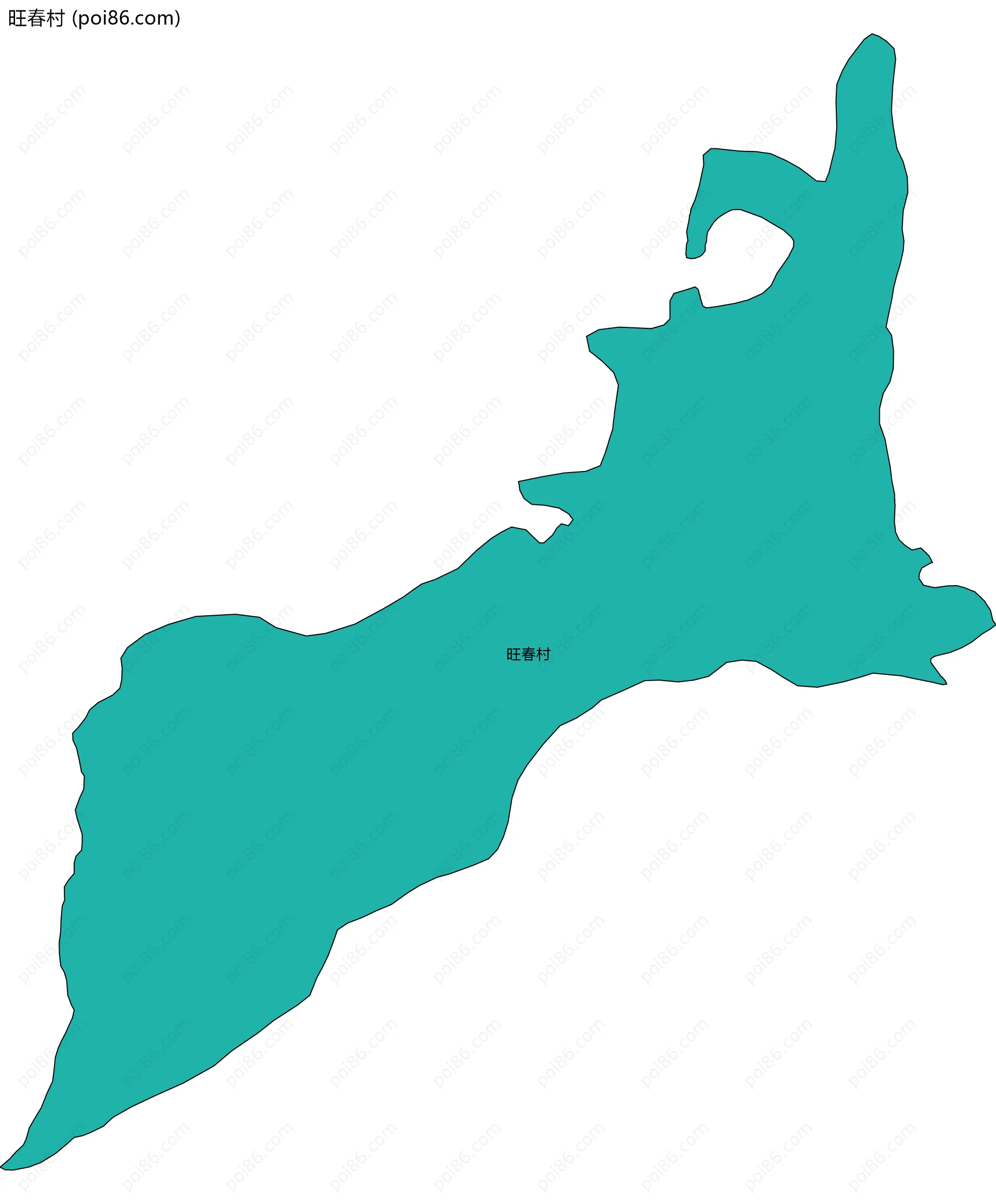 旺春村边界地图