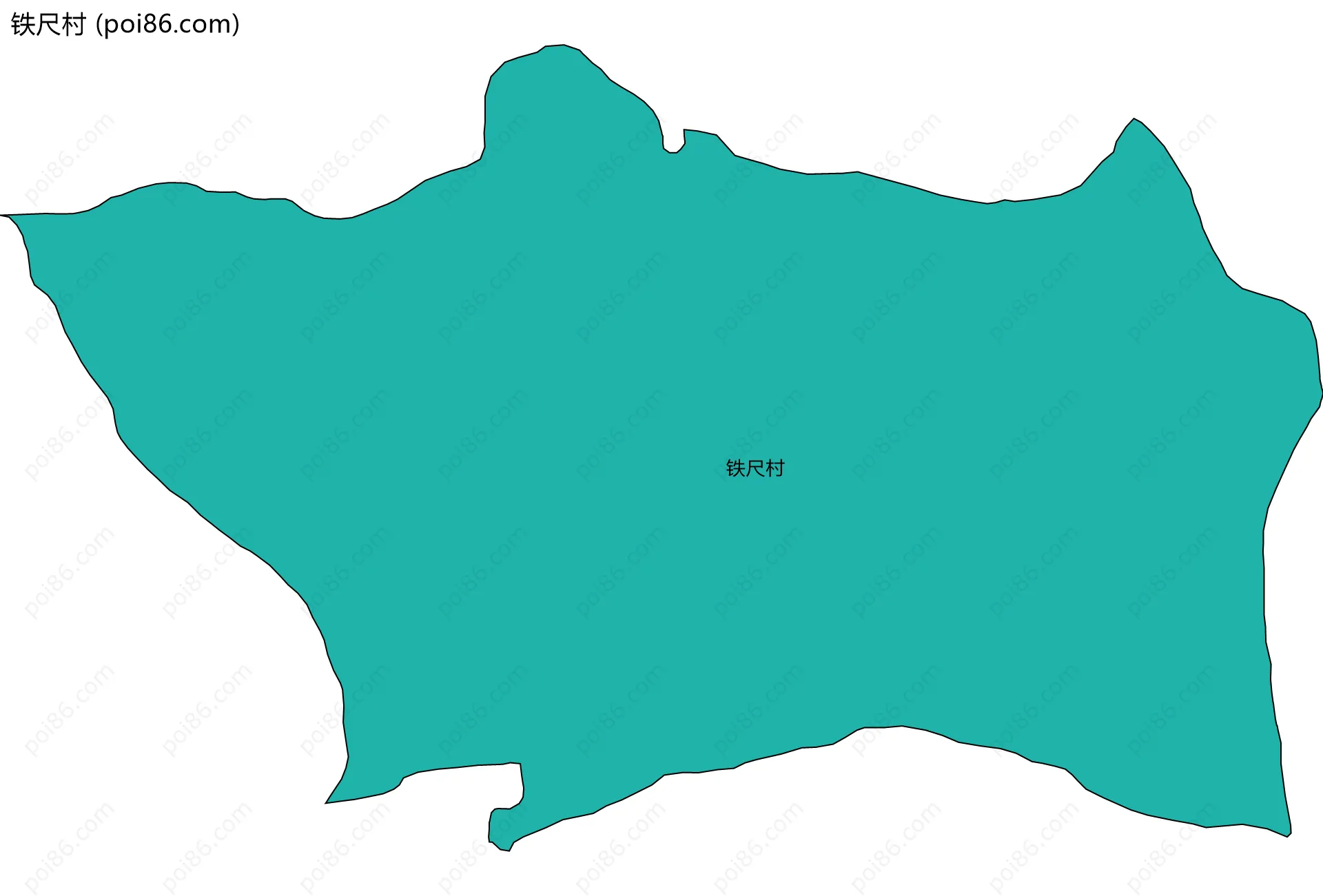 铁尺村边界地图