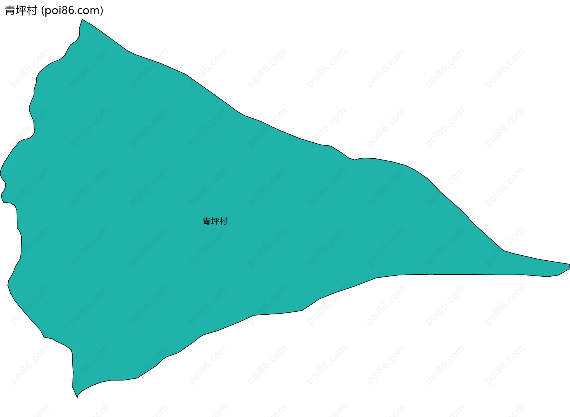 青坪村边界地图
