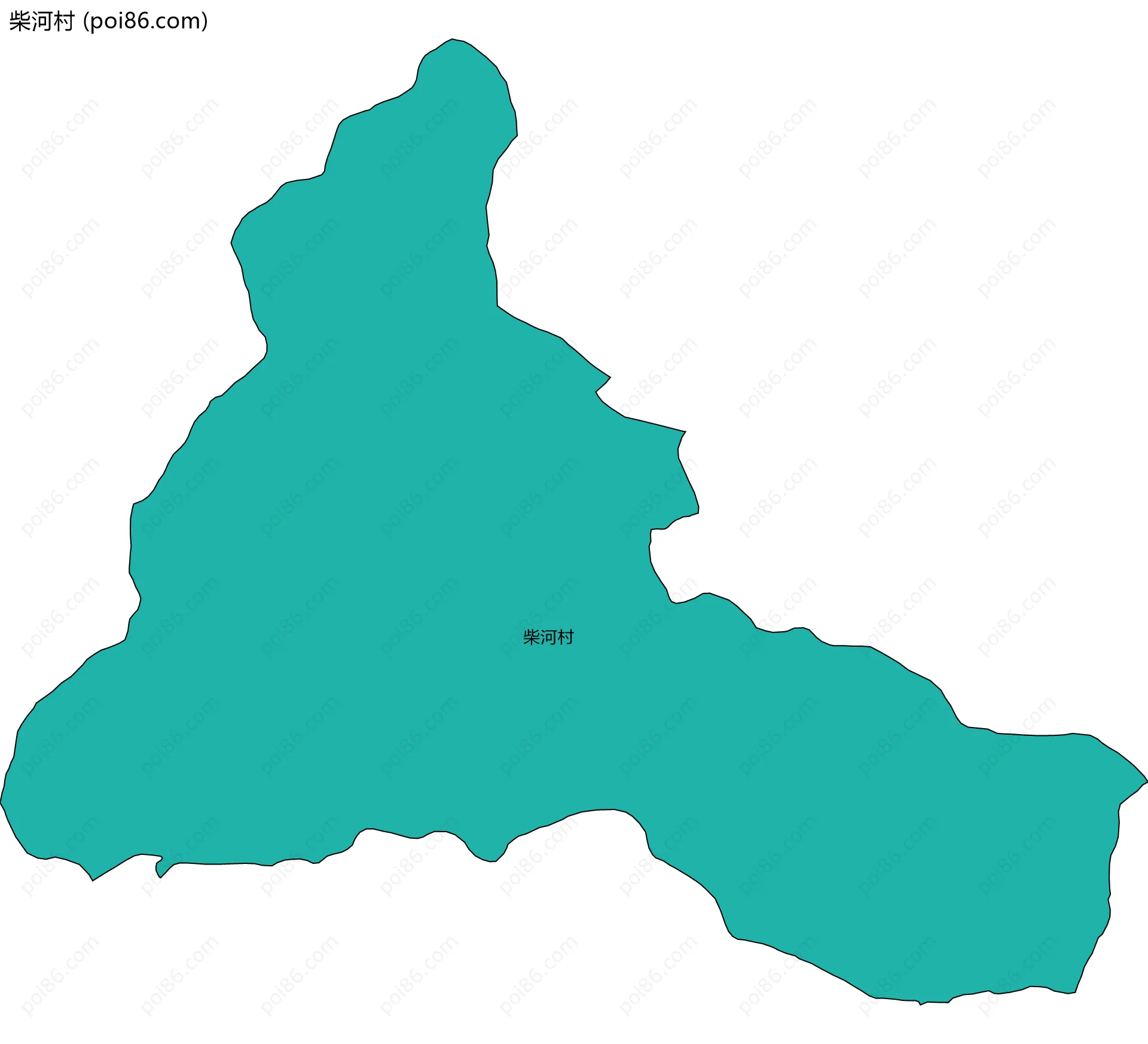 柴河村边界地图