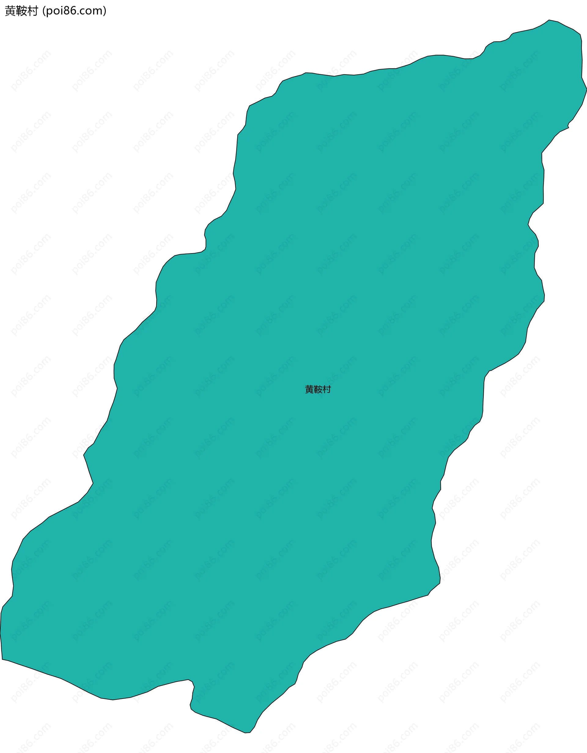 黄鞍村边界地图