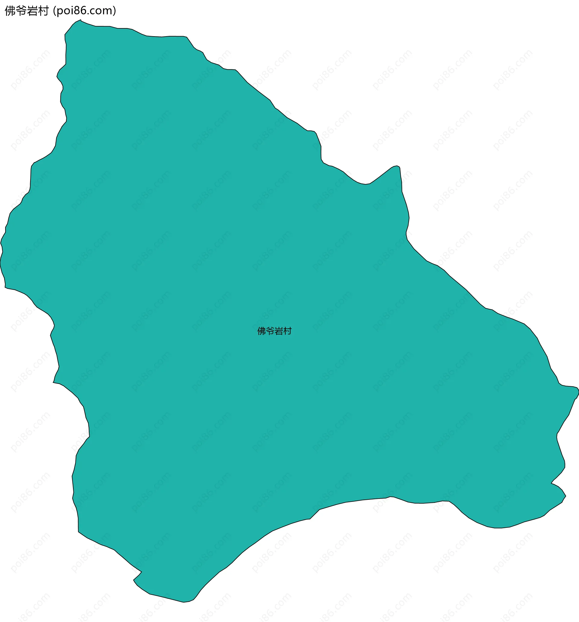 佛爷岩村边界地图