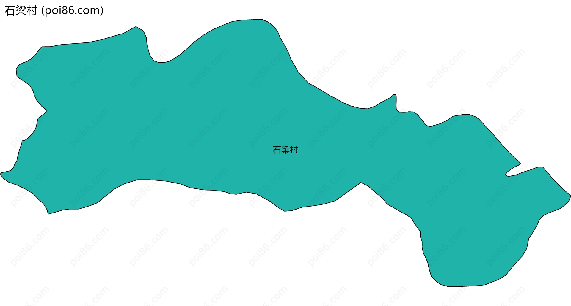 石梁村边界地图