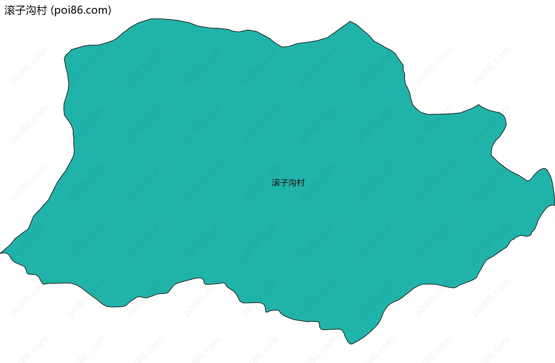 滚子沟村边界地图