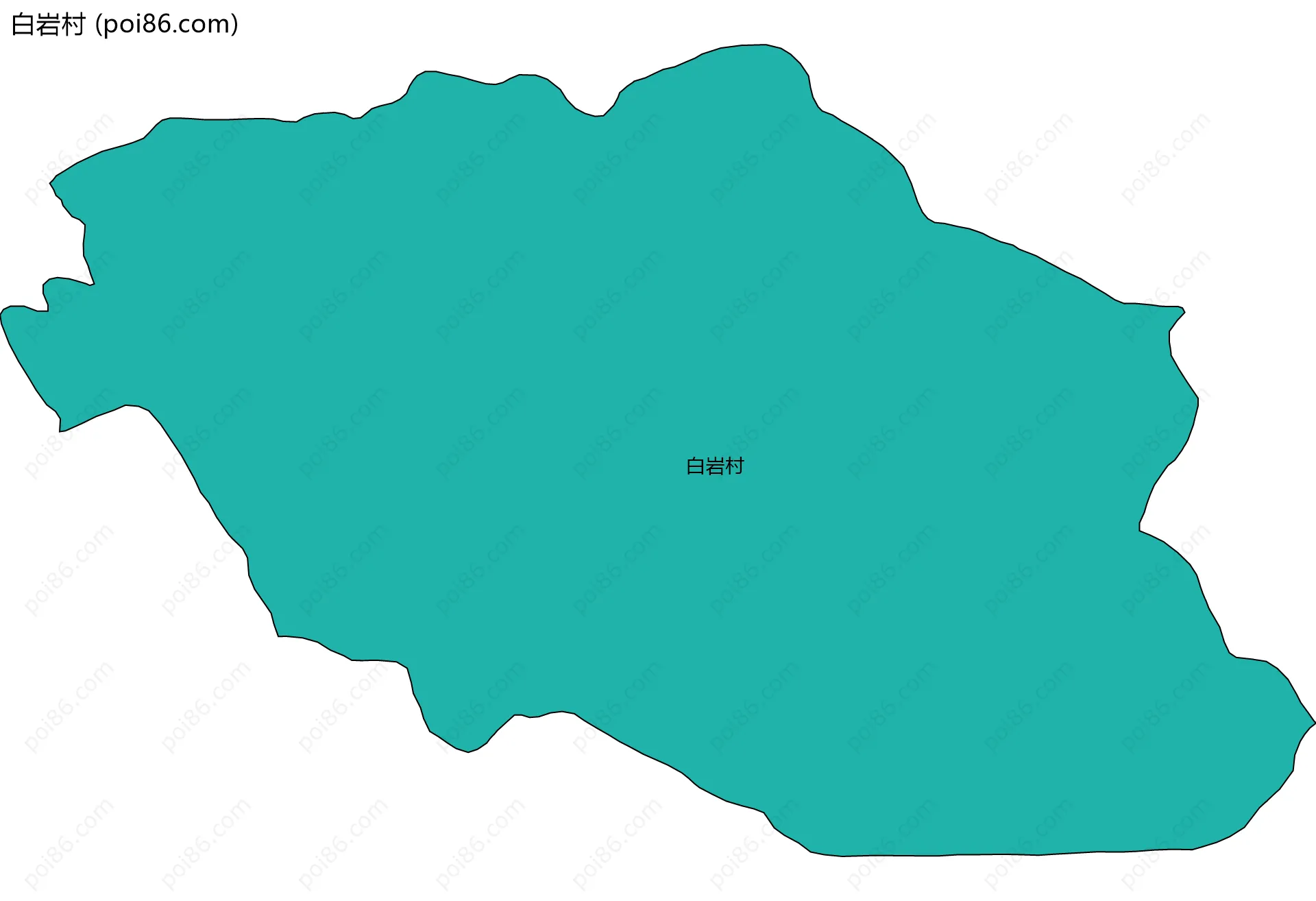 白岩村边界地图