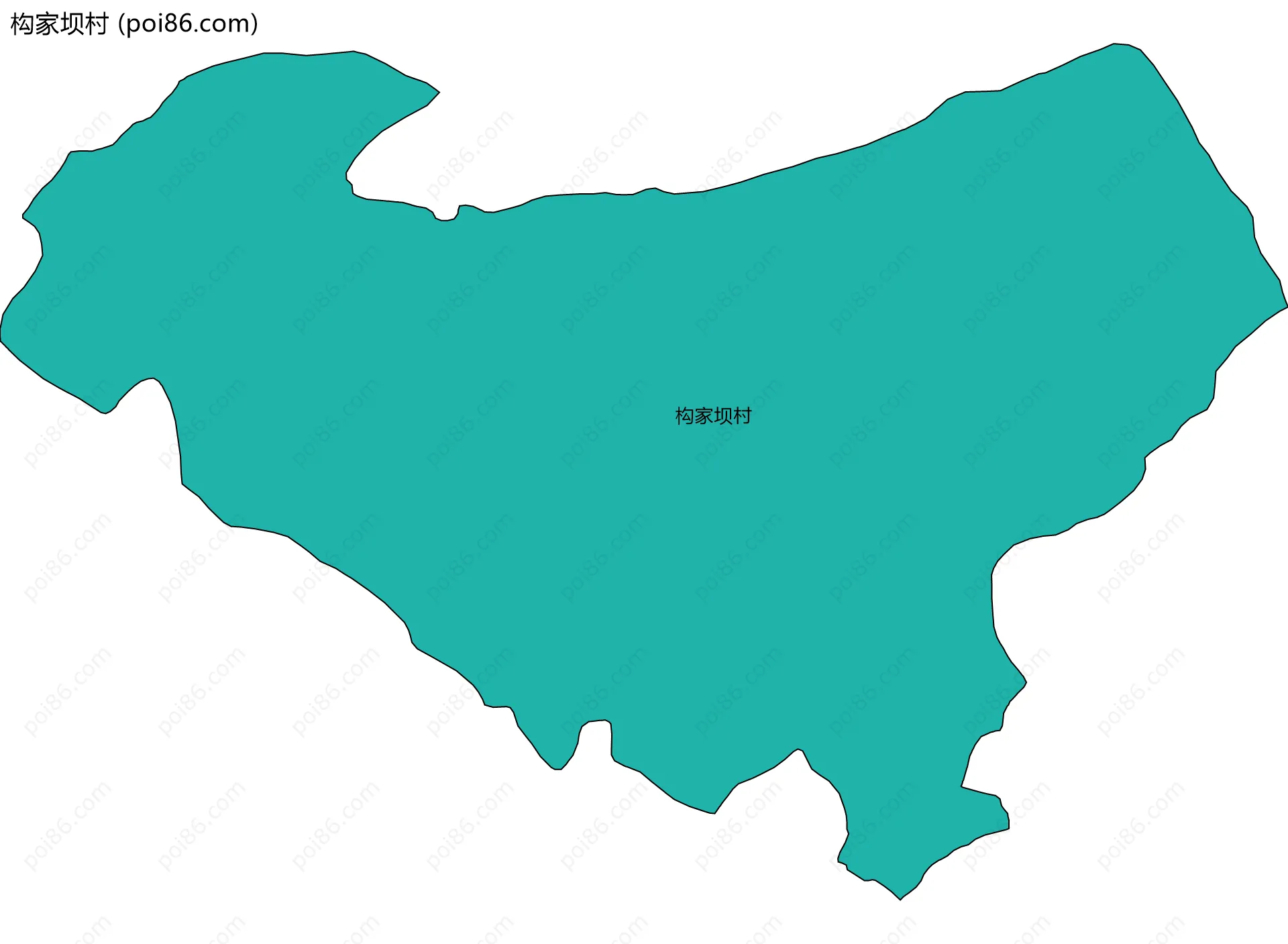 构家坝村边界地图