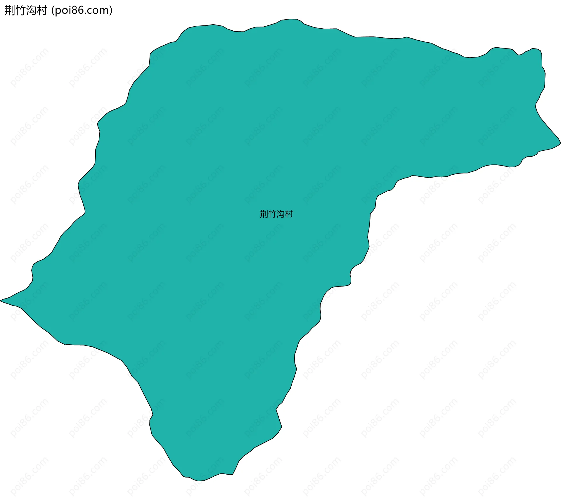 荆竹沟村边界地图