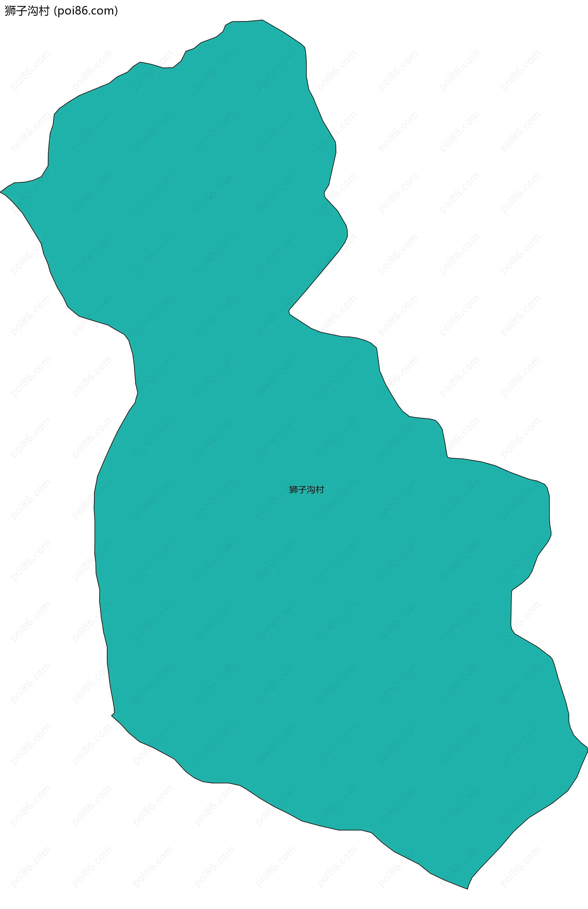 狮子沟村边界地图