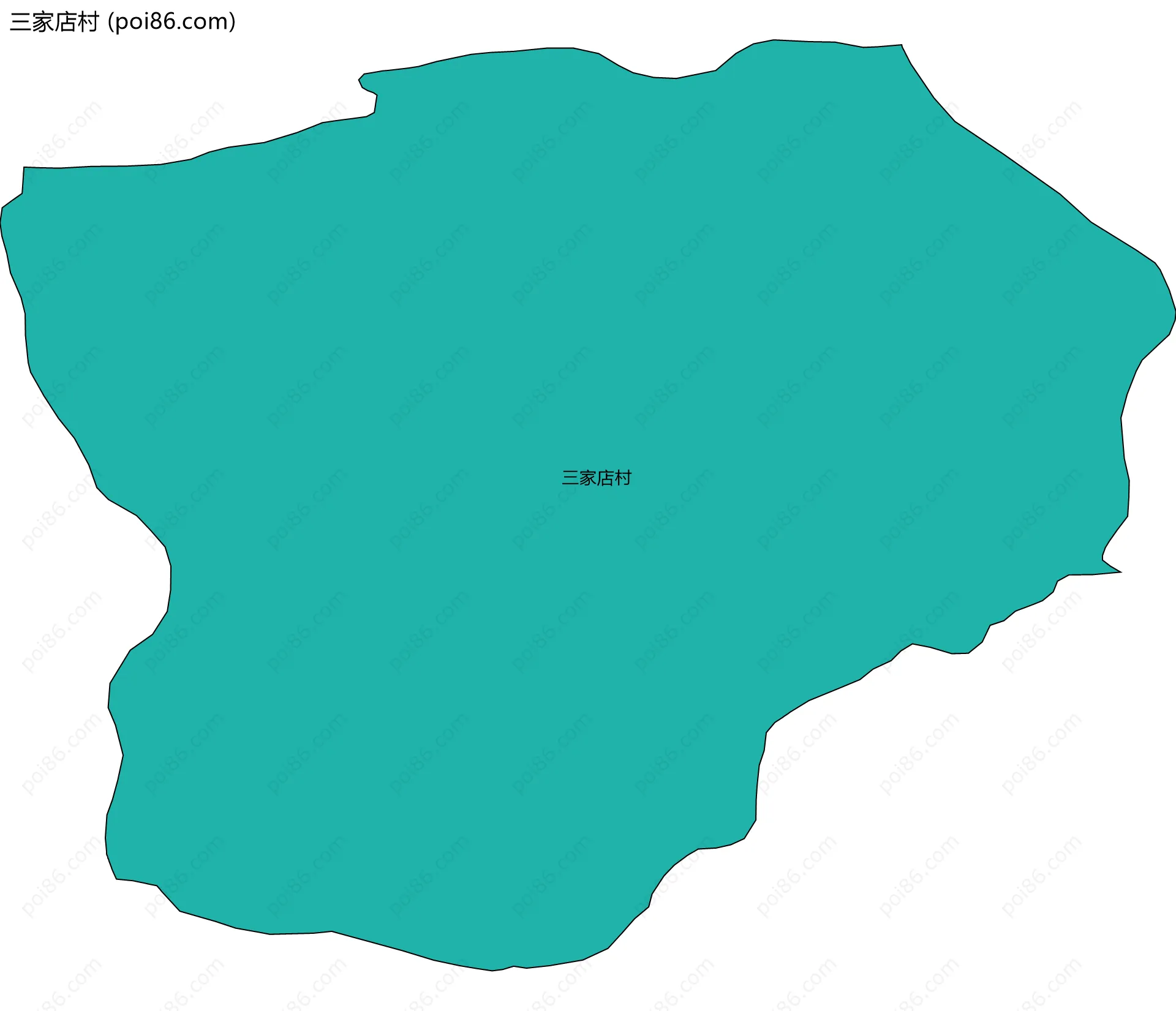 三家店村边界地图