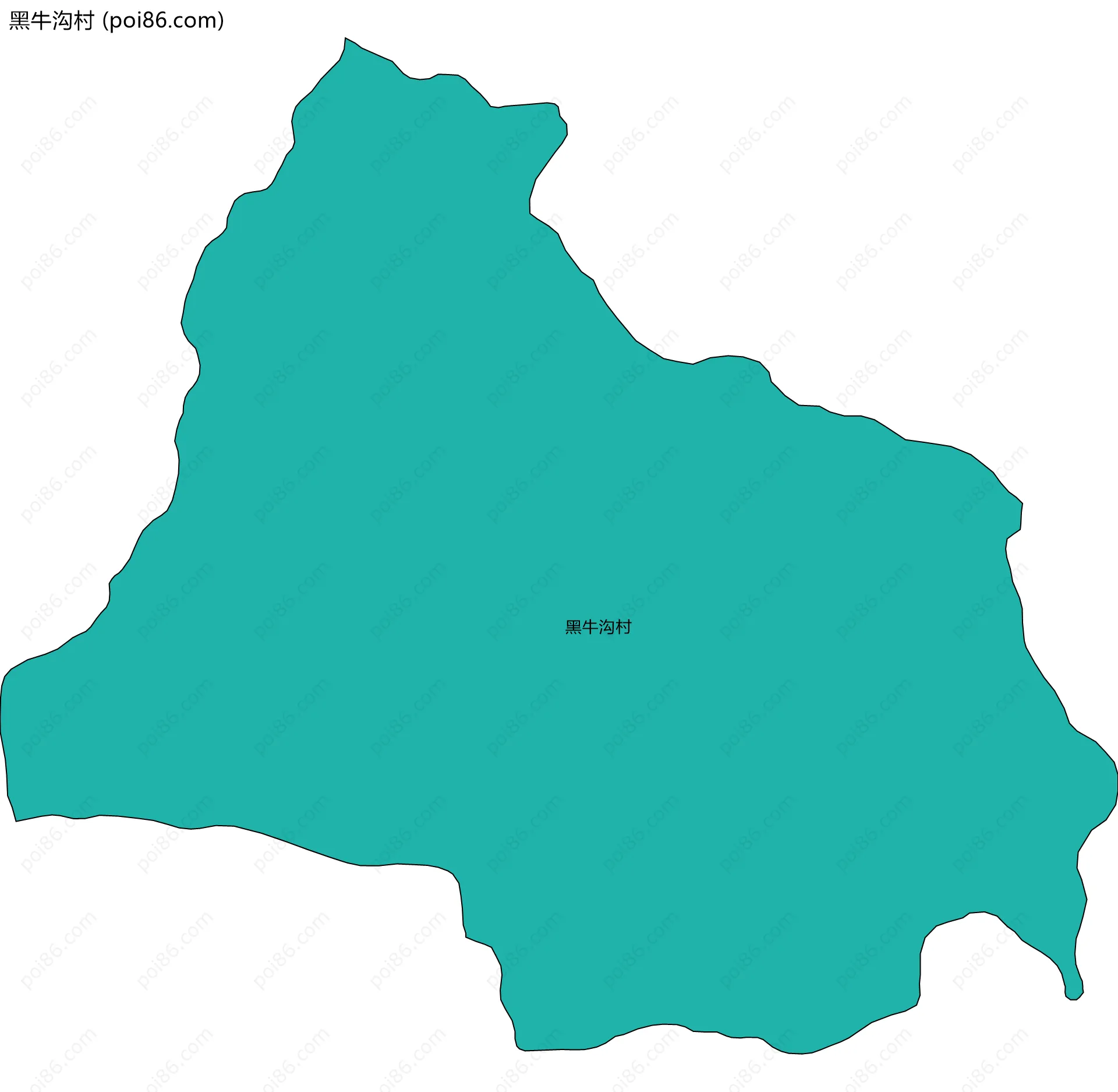 黑牛沟村边界地图