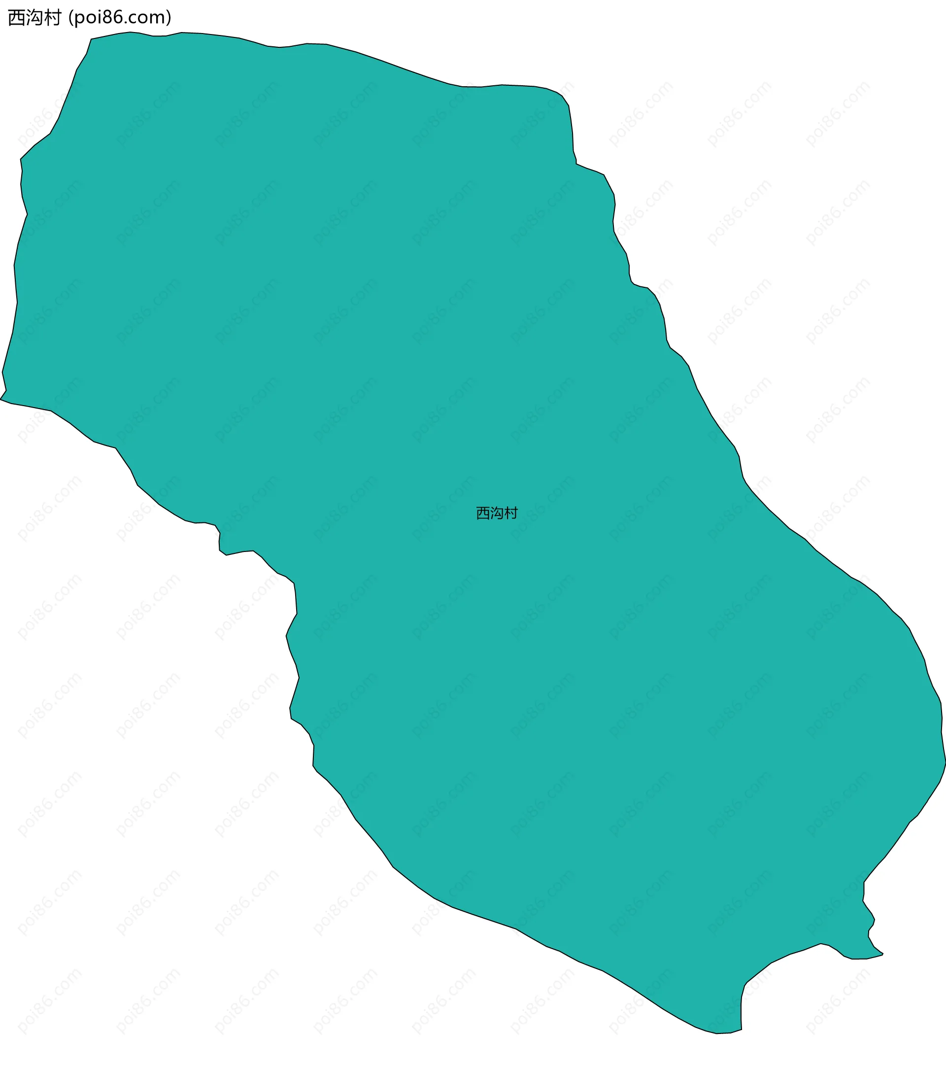 西沟村边界地图
