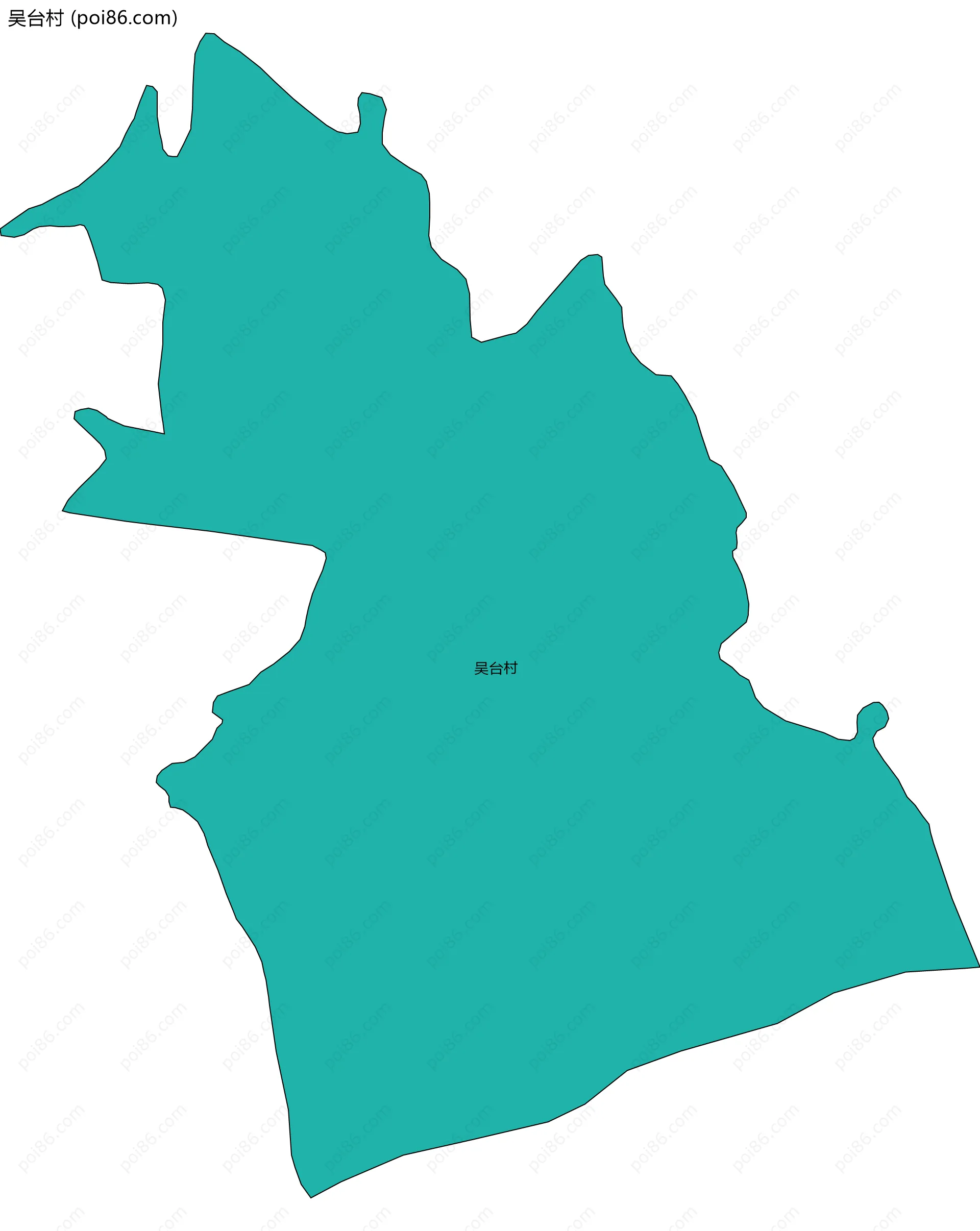 吴台村边界地图