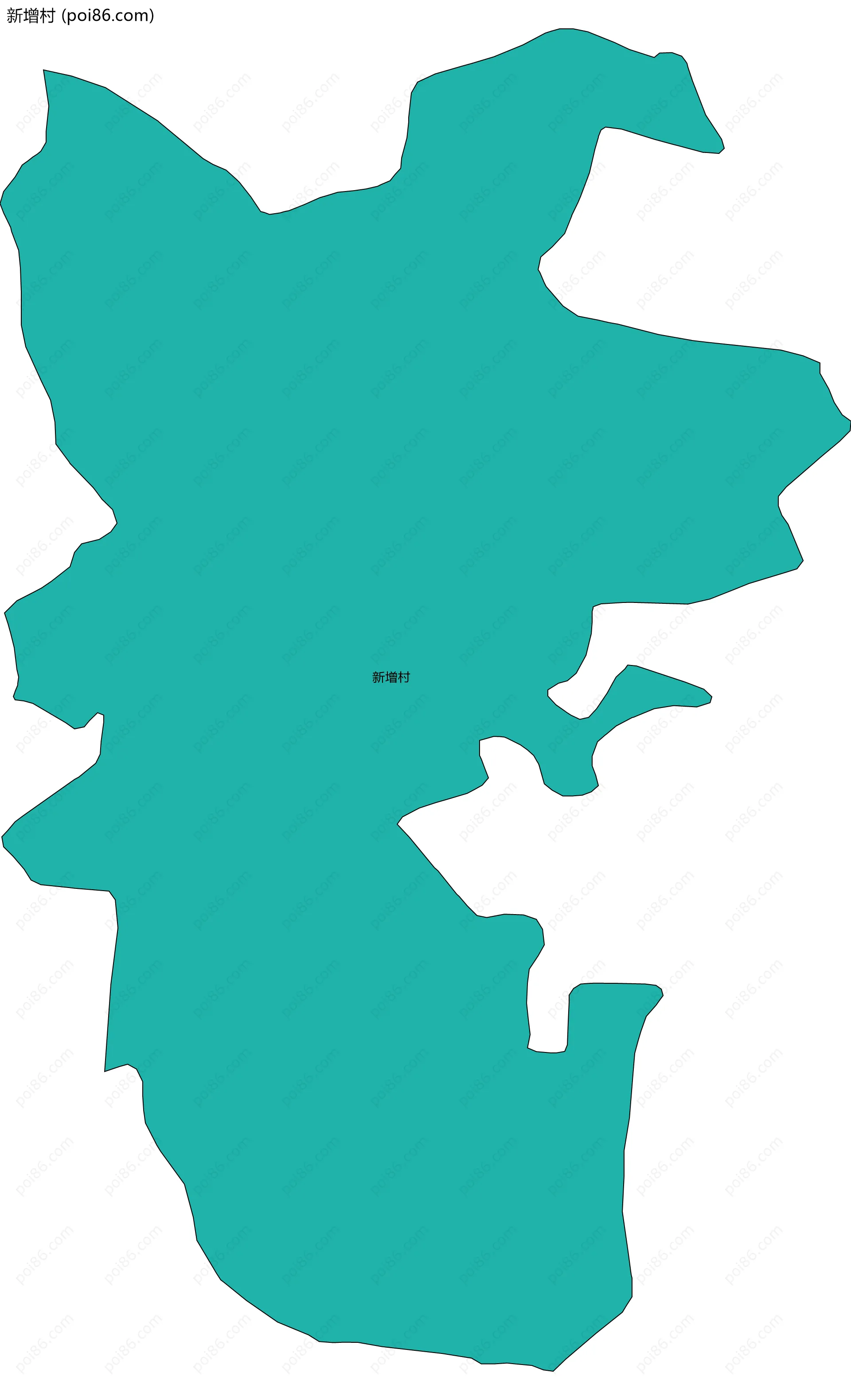 新增村边界地图