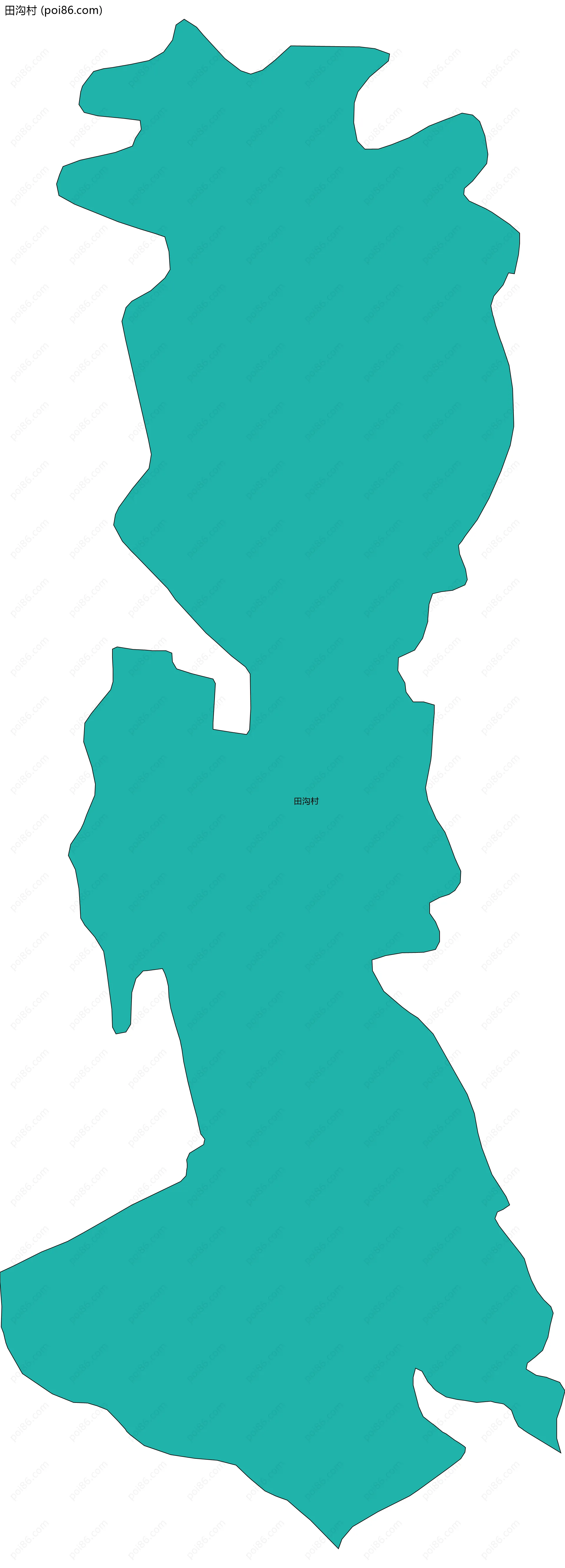 田沟村边界地图