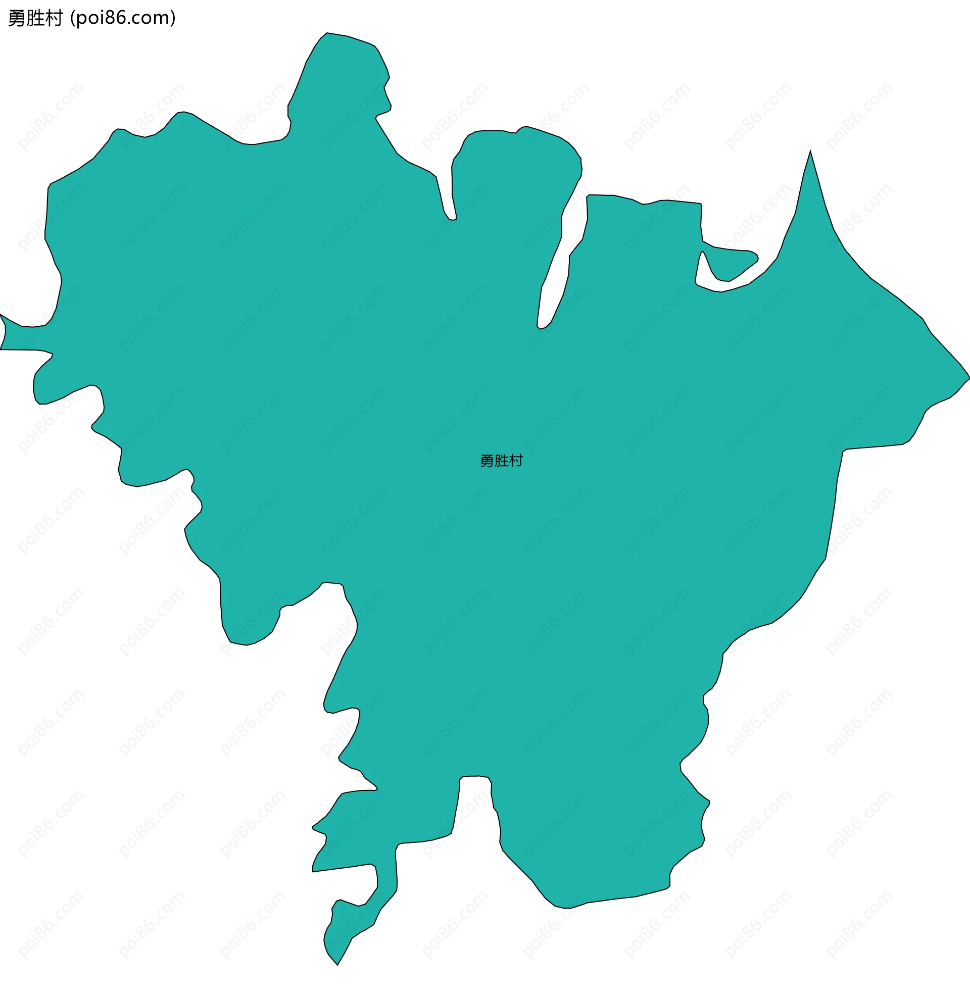 勇胜村边界地图