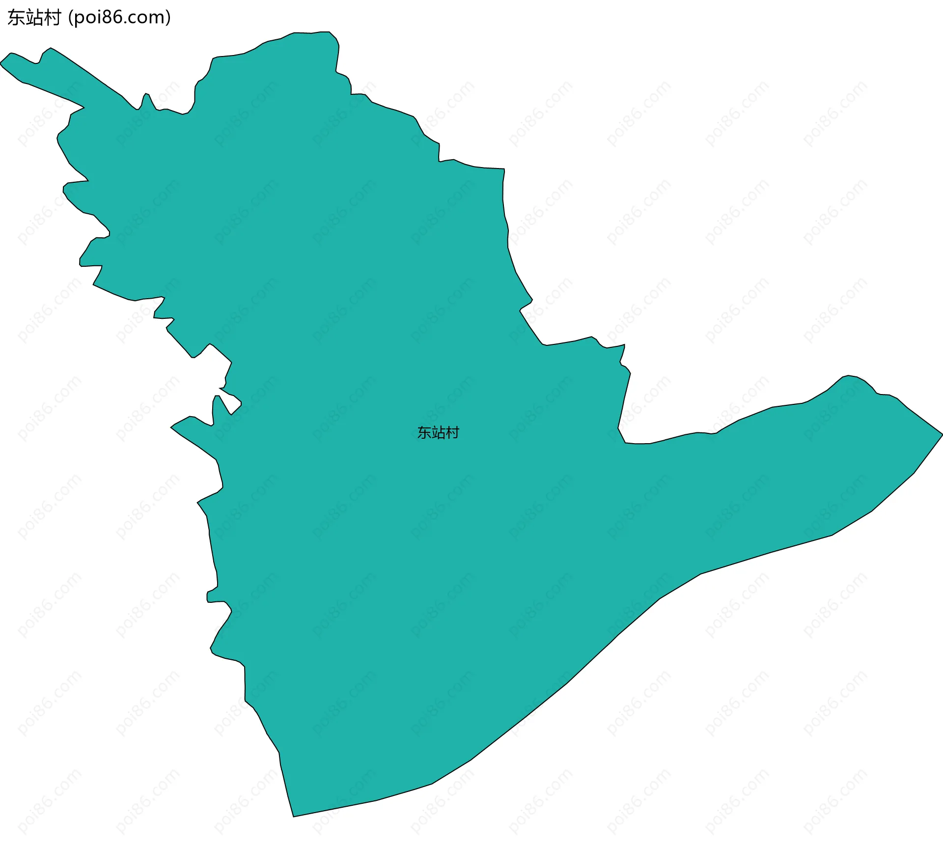 东站村边界地图