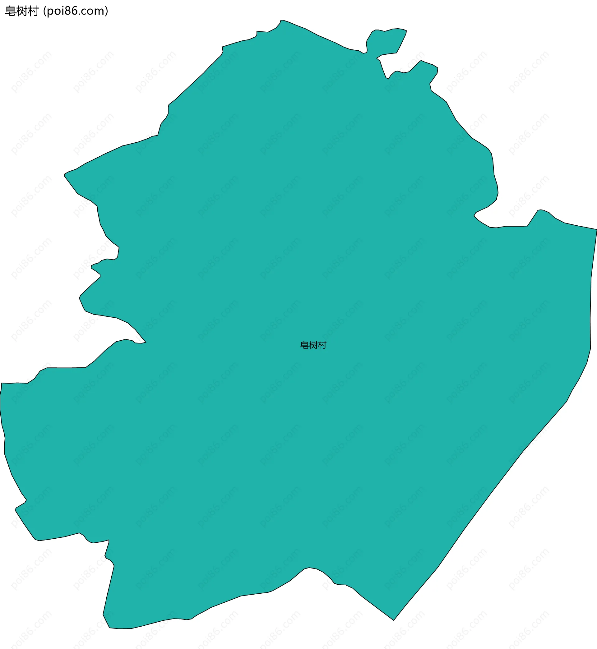 皂树村边界地图