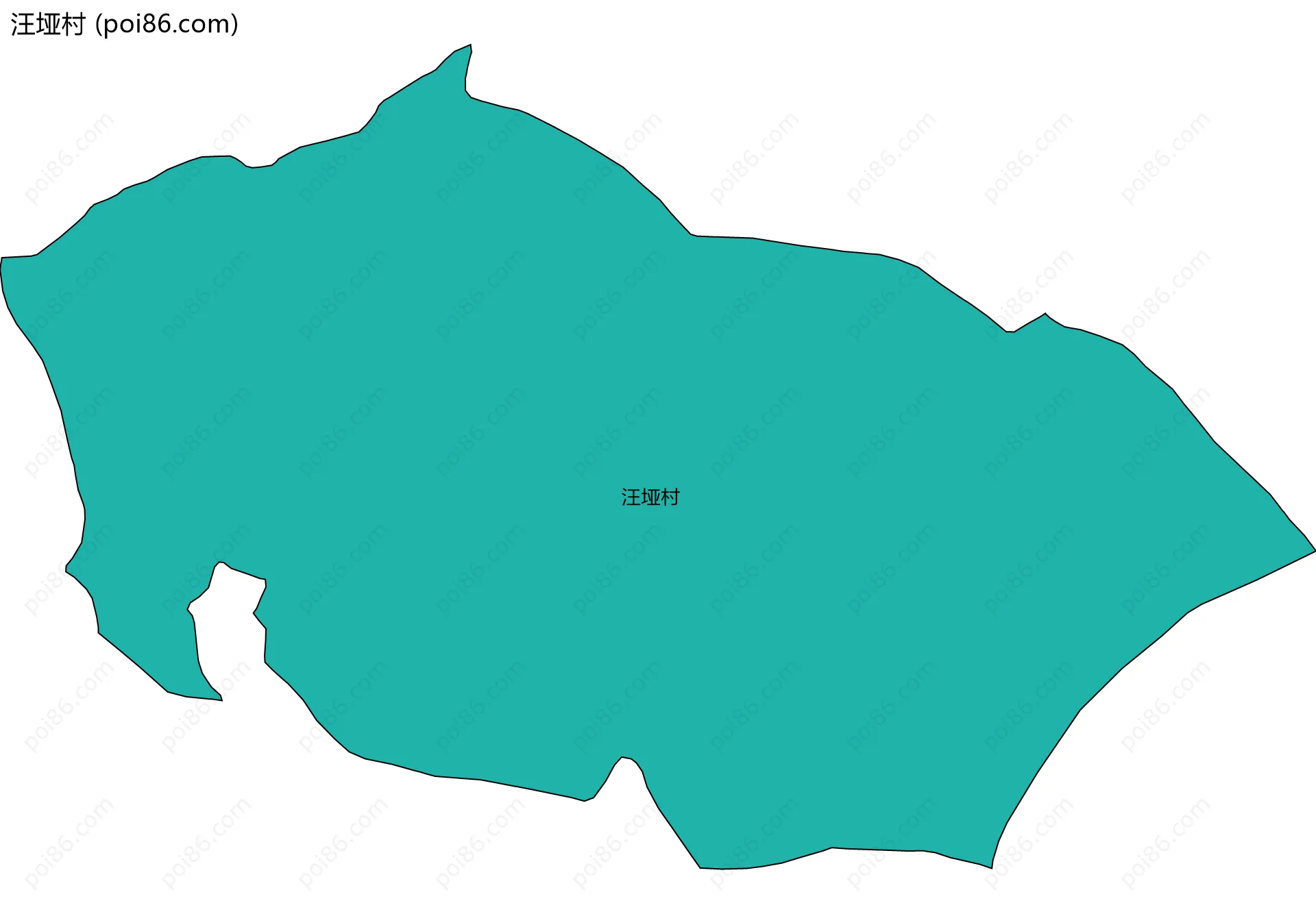 汪垭村边界地图