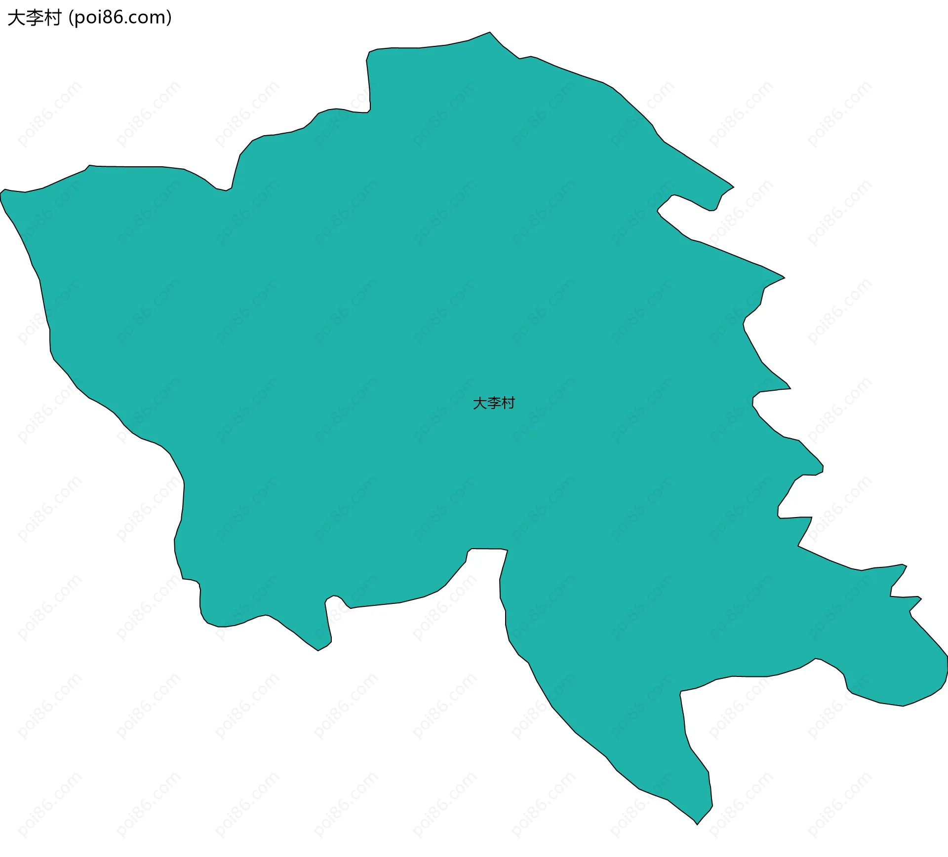 大李村边界地图
