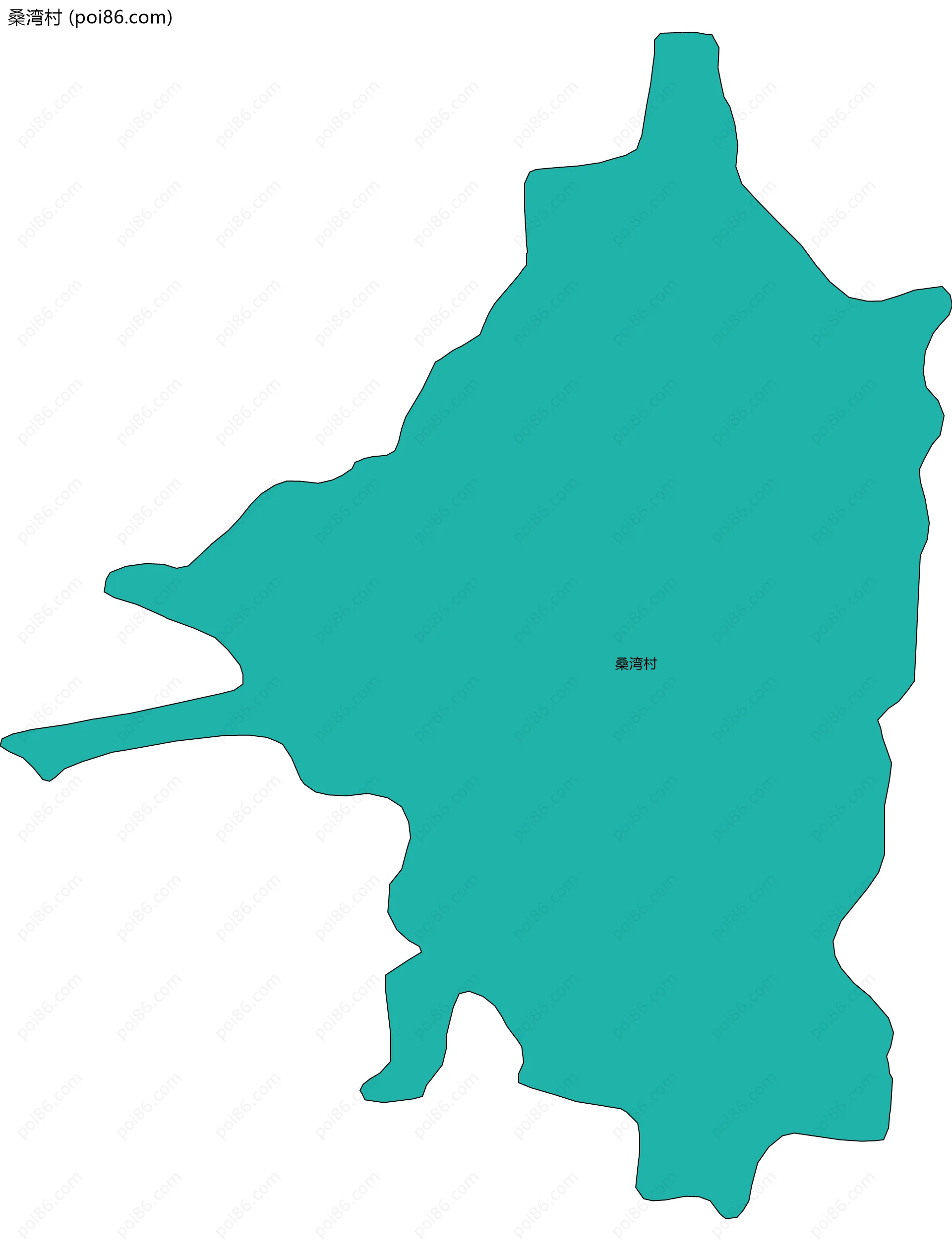 桑湾村边界地图