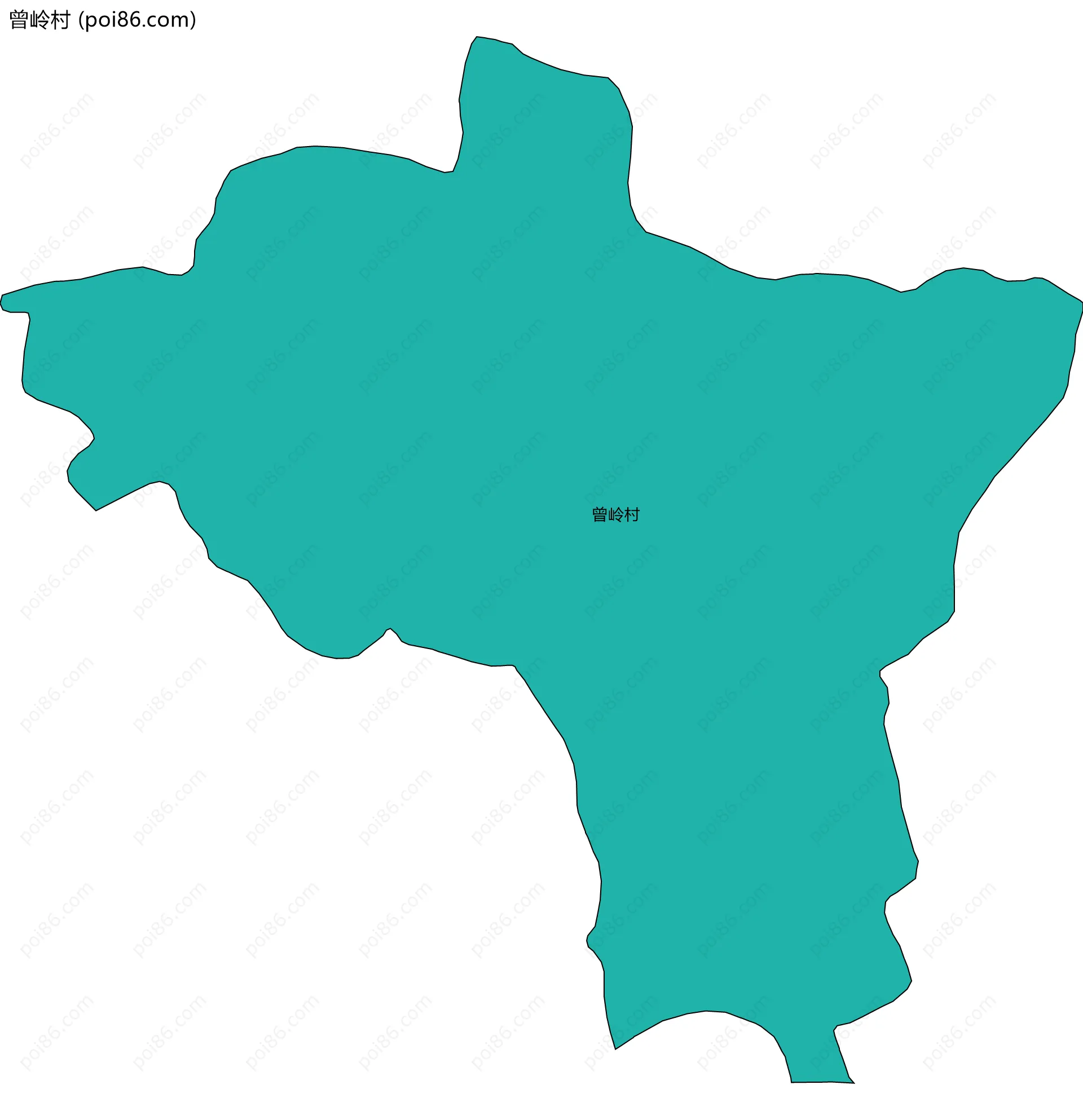 曾岭村边界地图