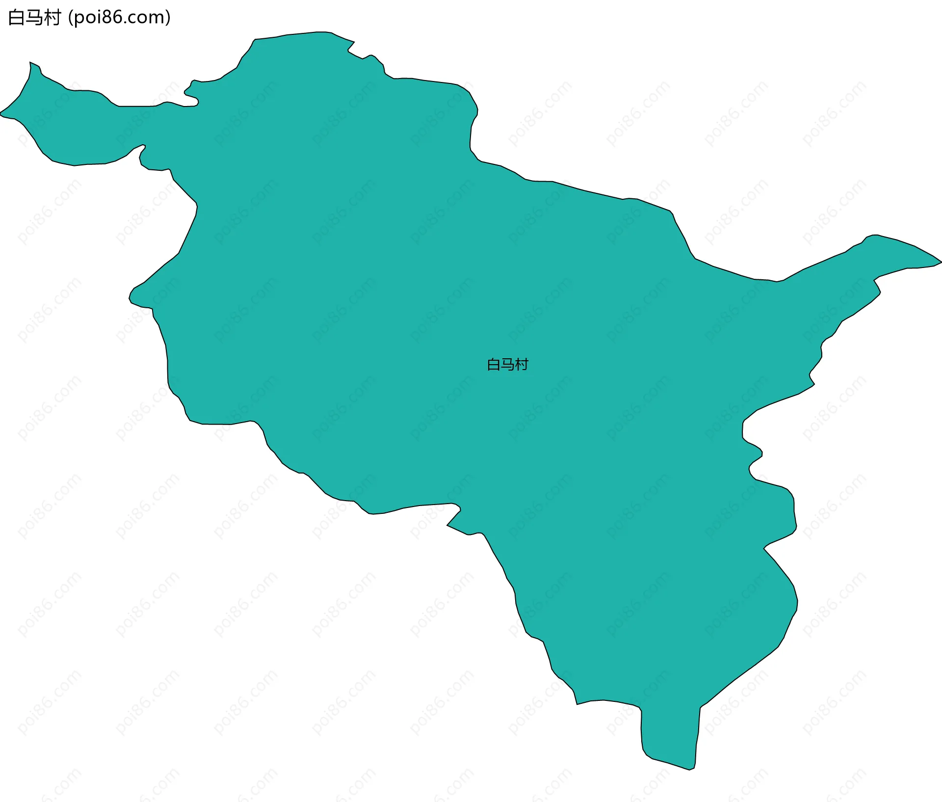 白马村边界地图