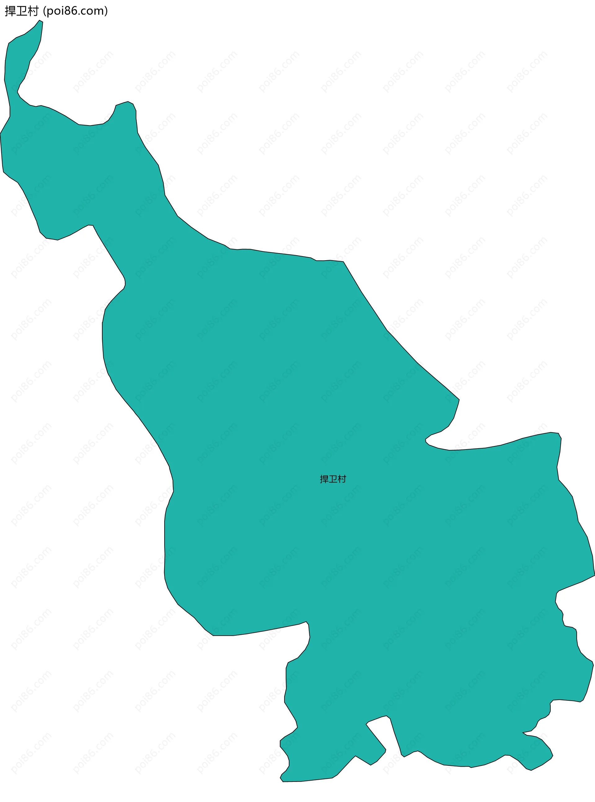 捍卫村边界地图