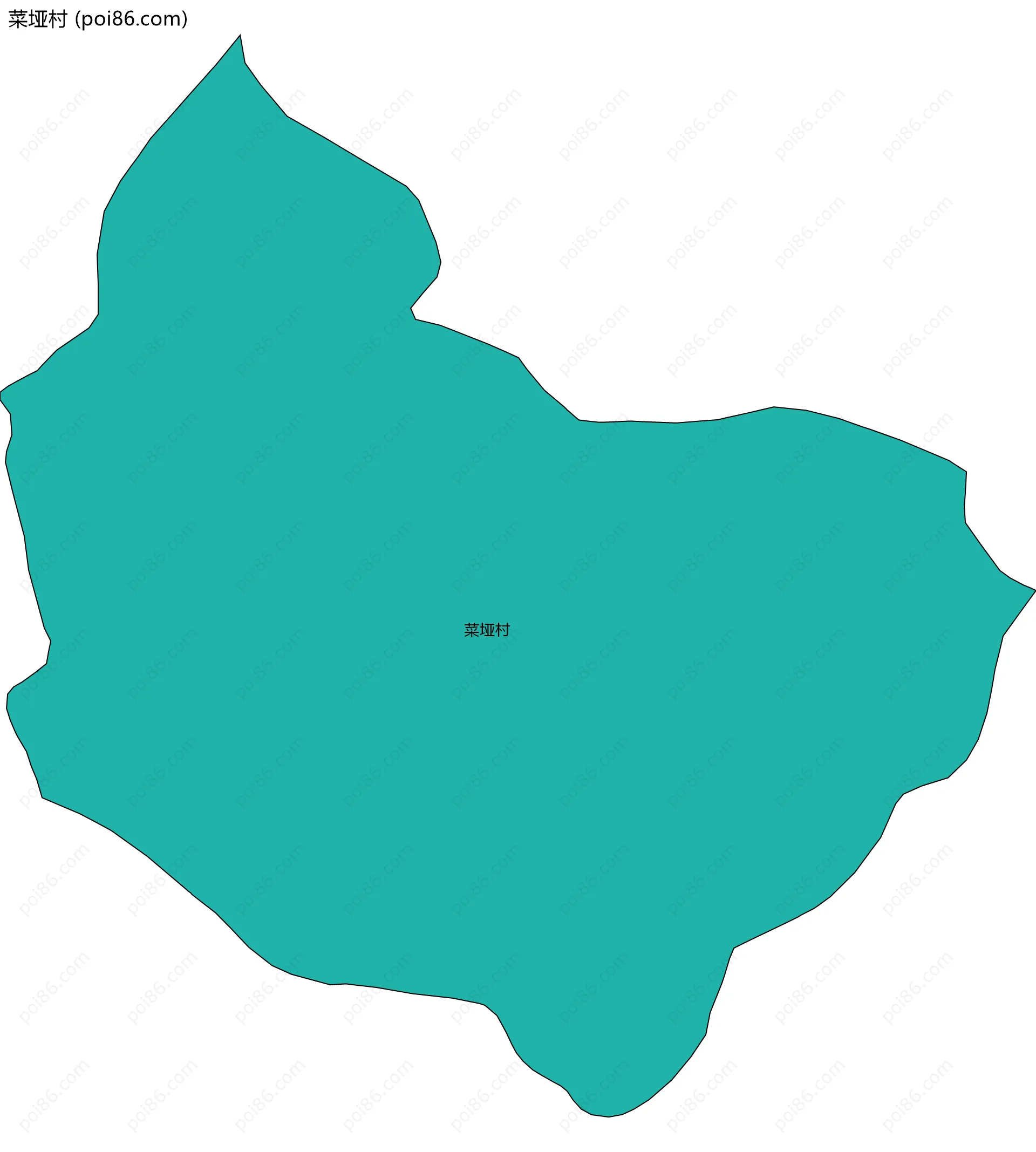 菜垭村边界地图