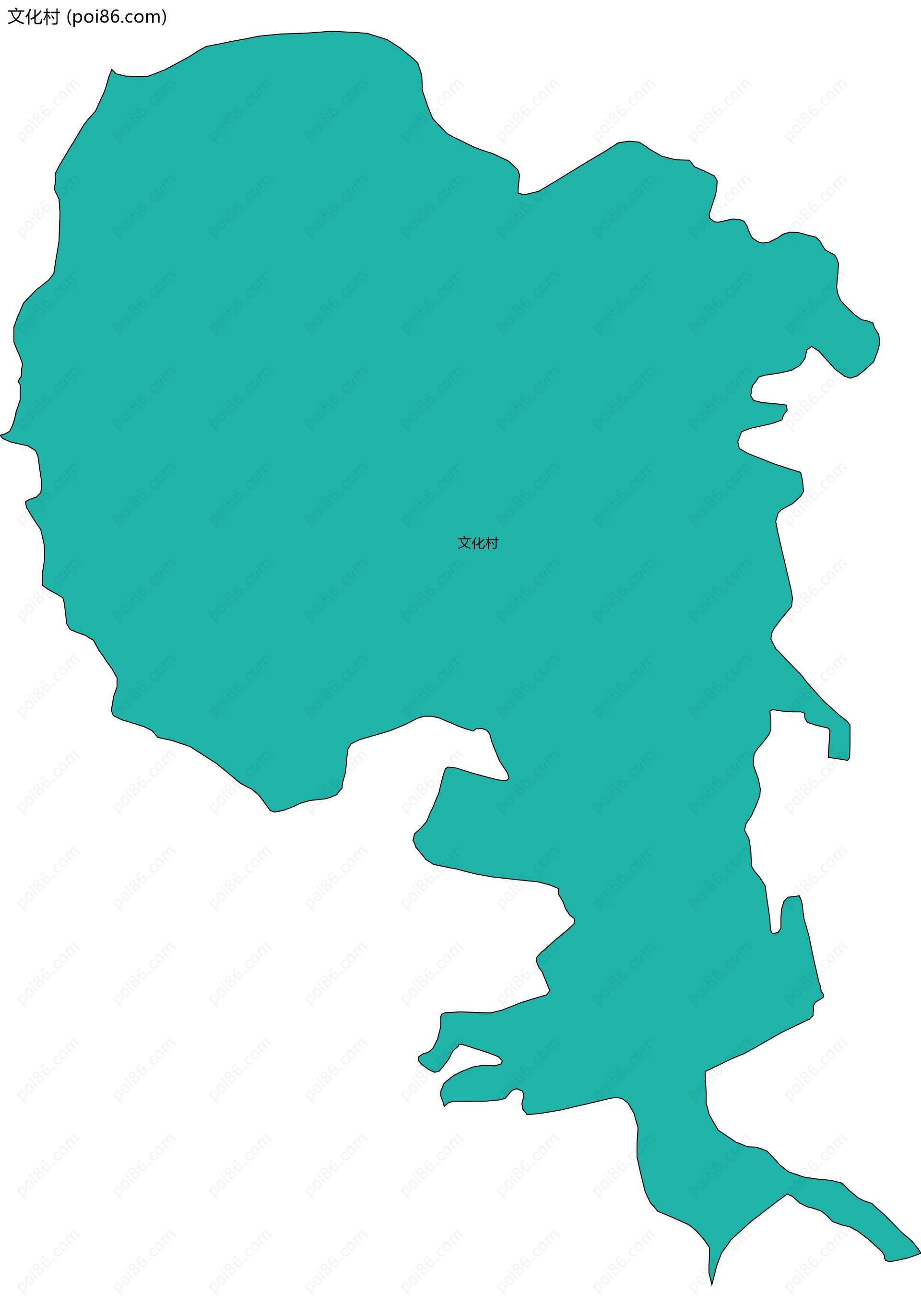 文化村边界地图