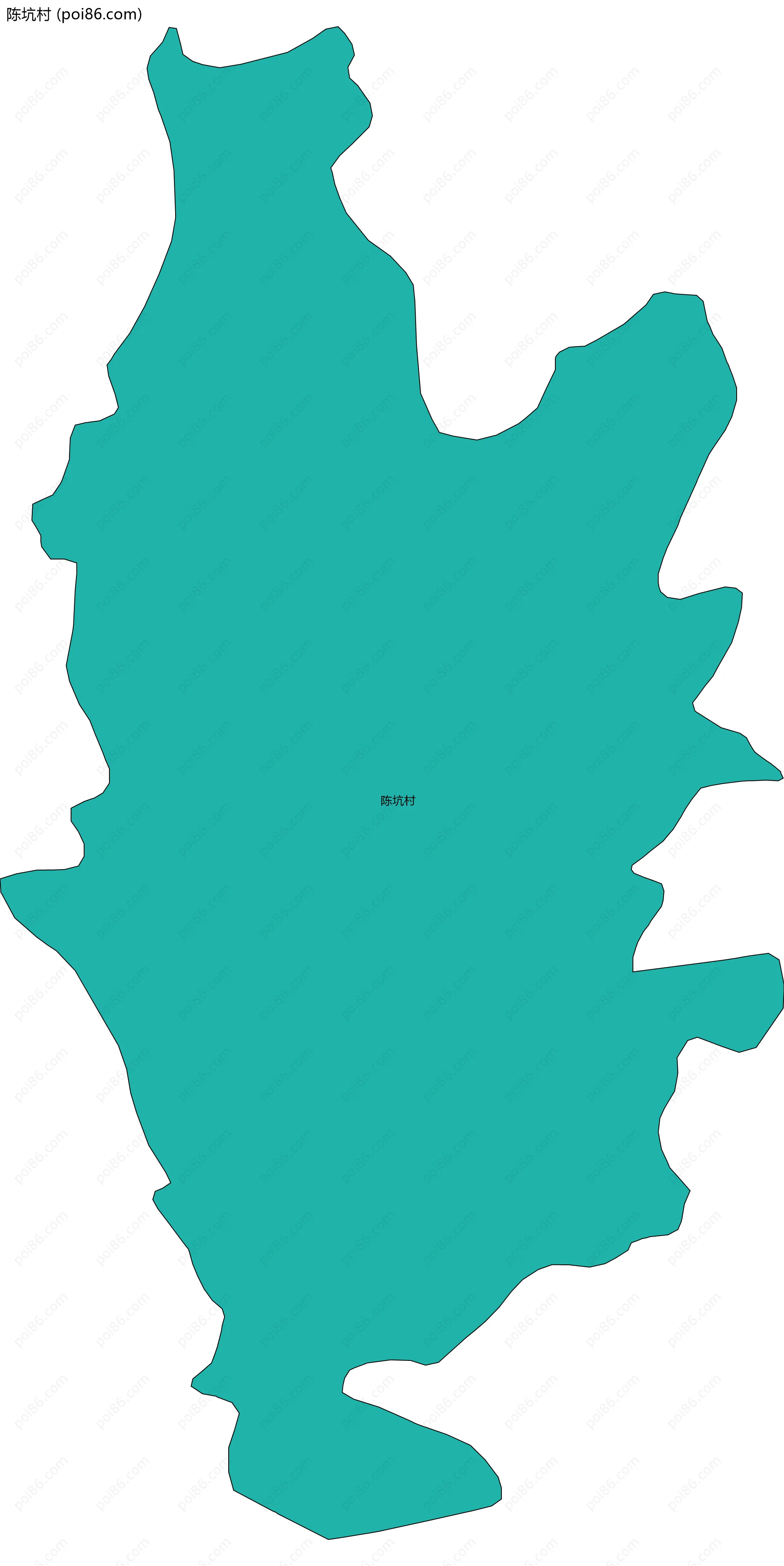陈坑村边界地图
