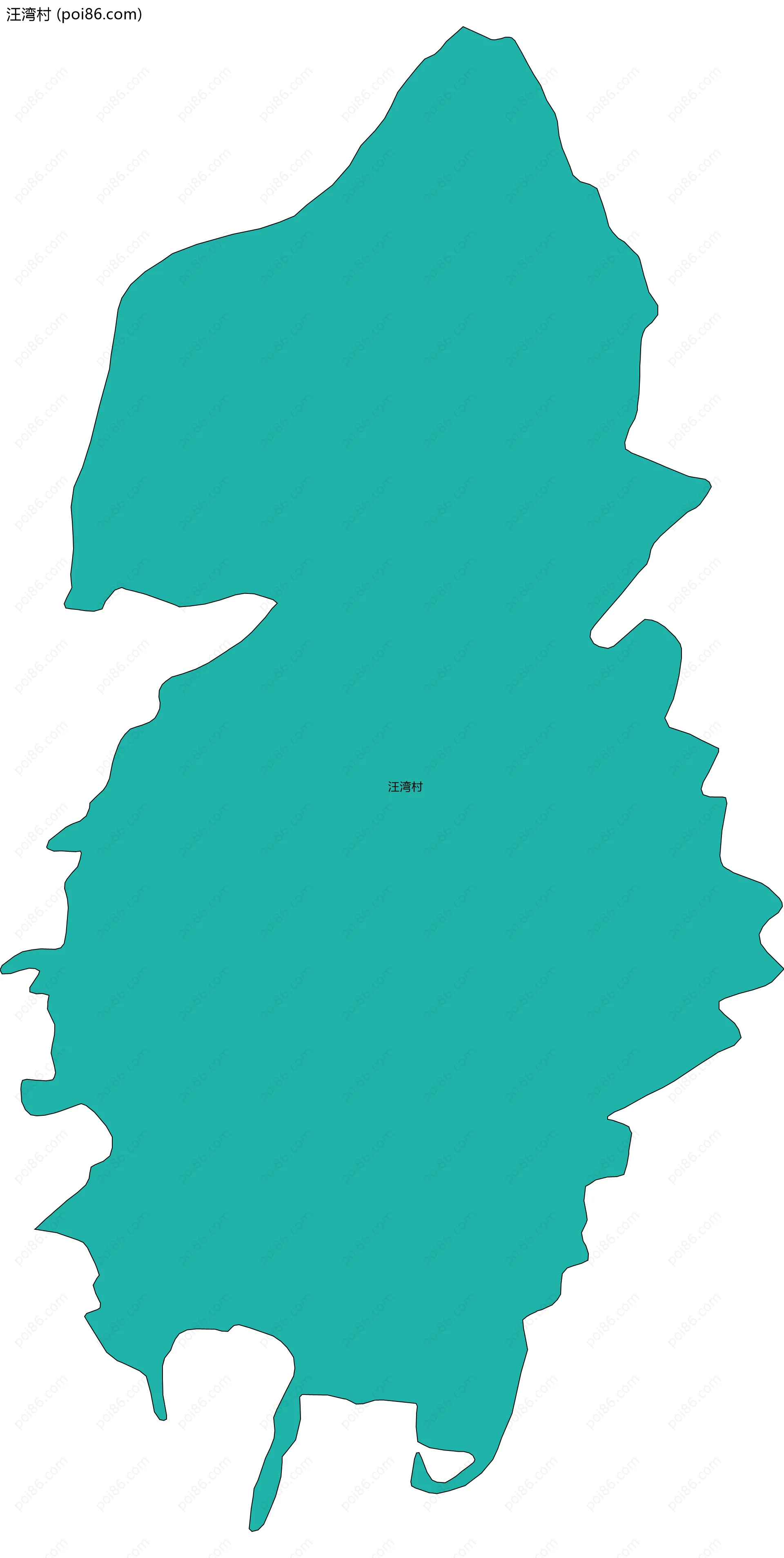 汪湾村边界地图