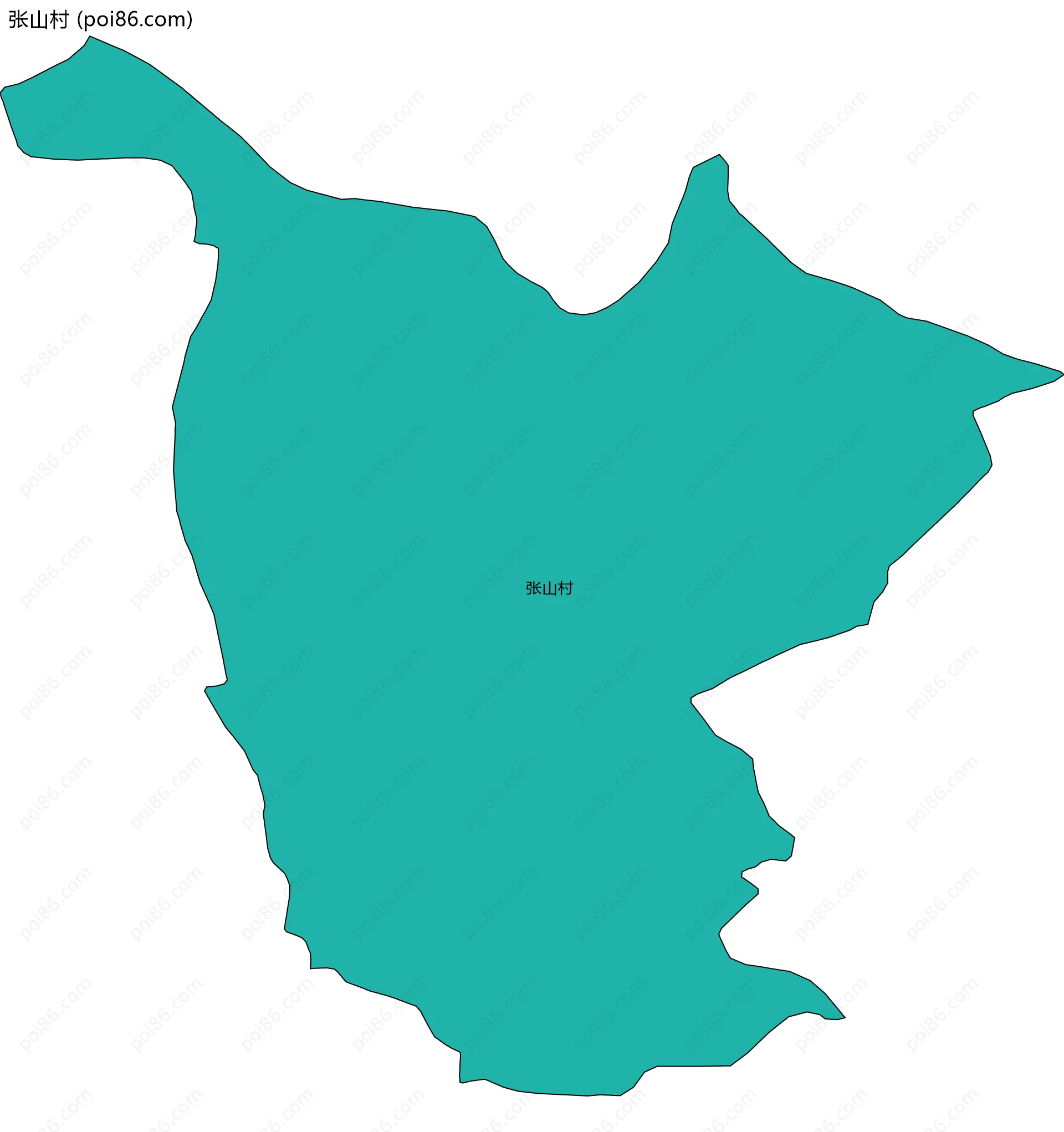 张山村边界地图