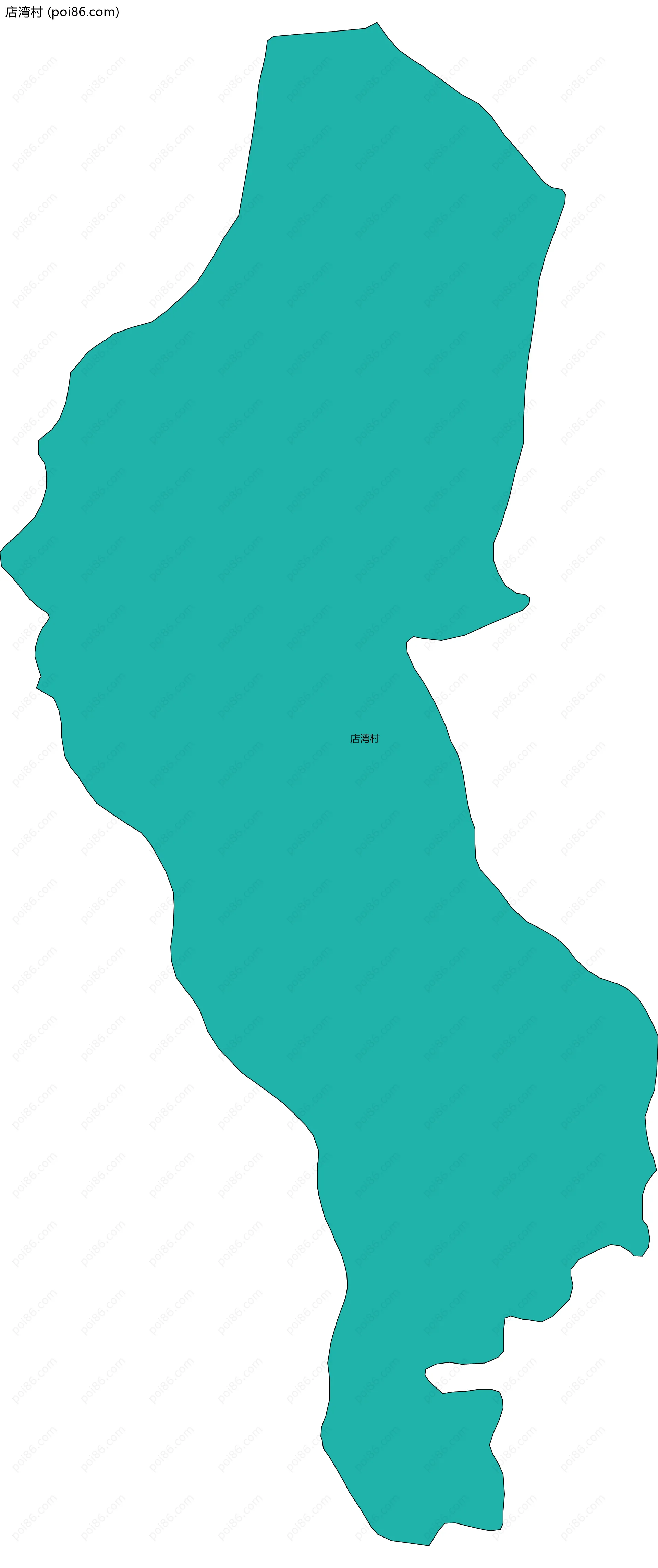 店湾村边界地图