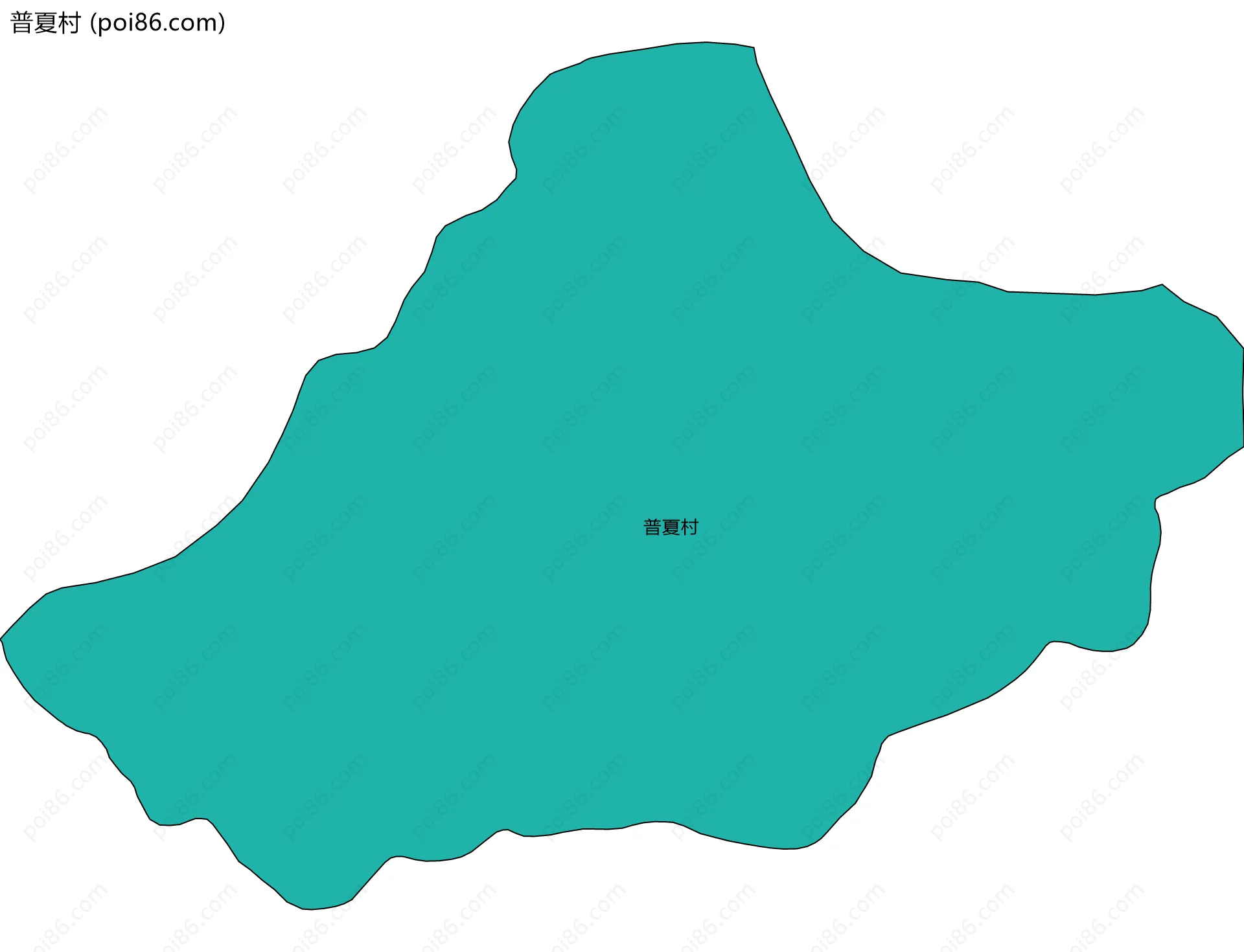 普夏村边界地图