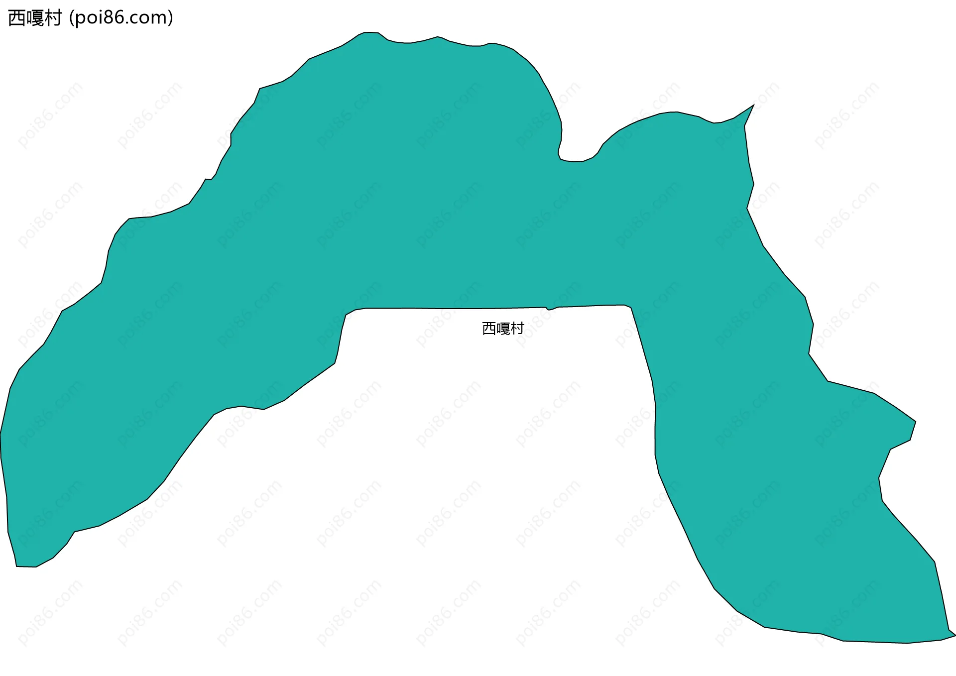 西嘎村边界地图