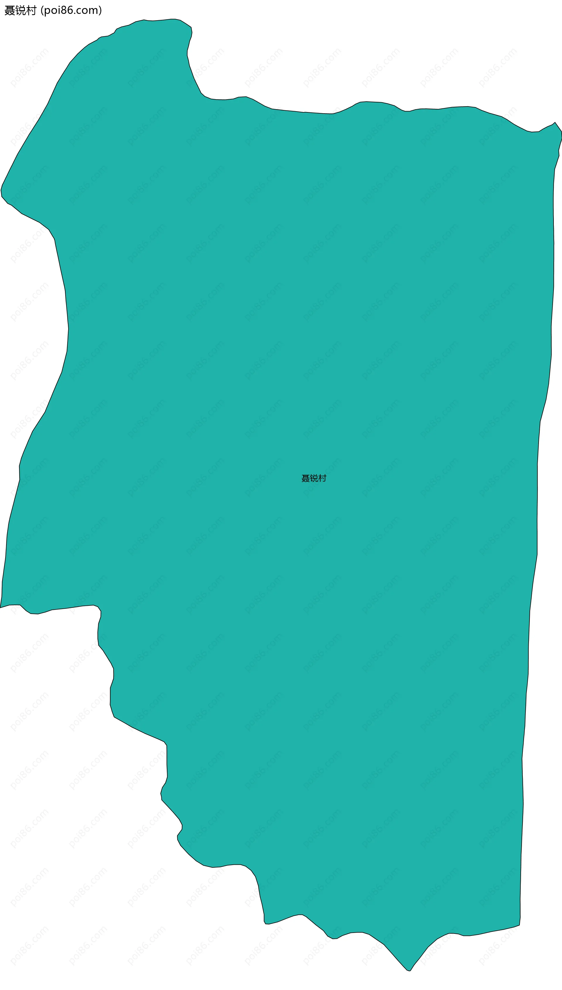 聂锐村边界地图