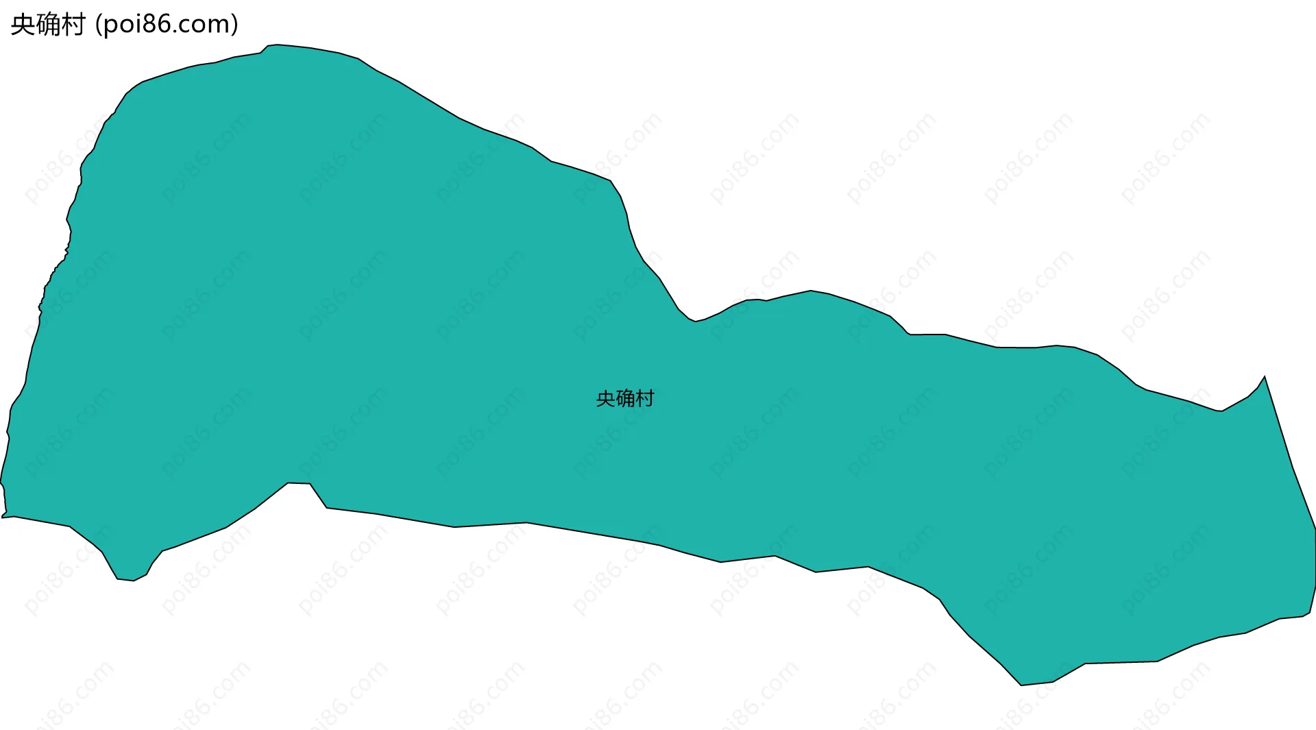 央确村边界地图
