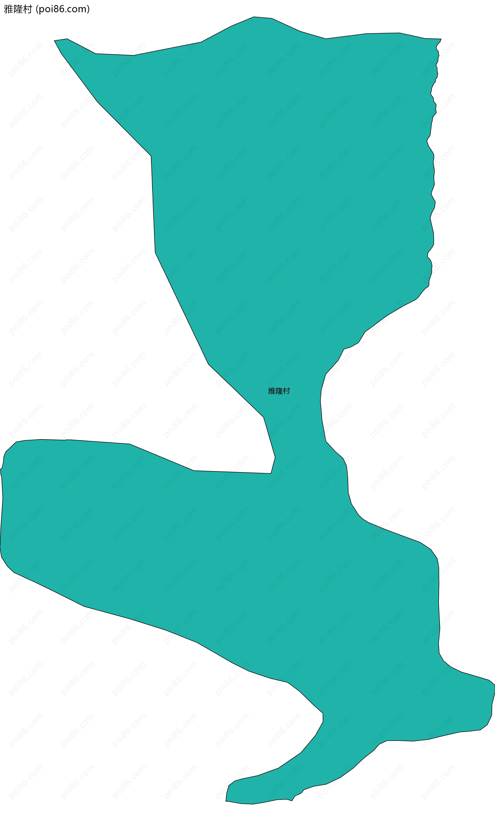 雅隆村边界地图