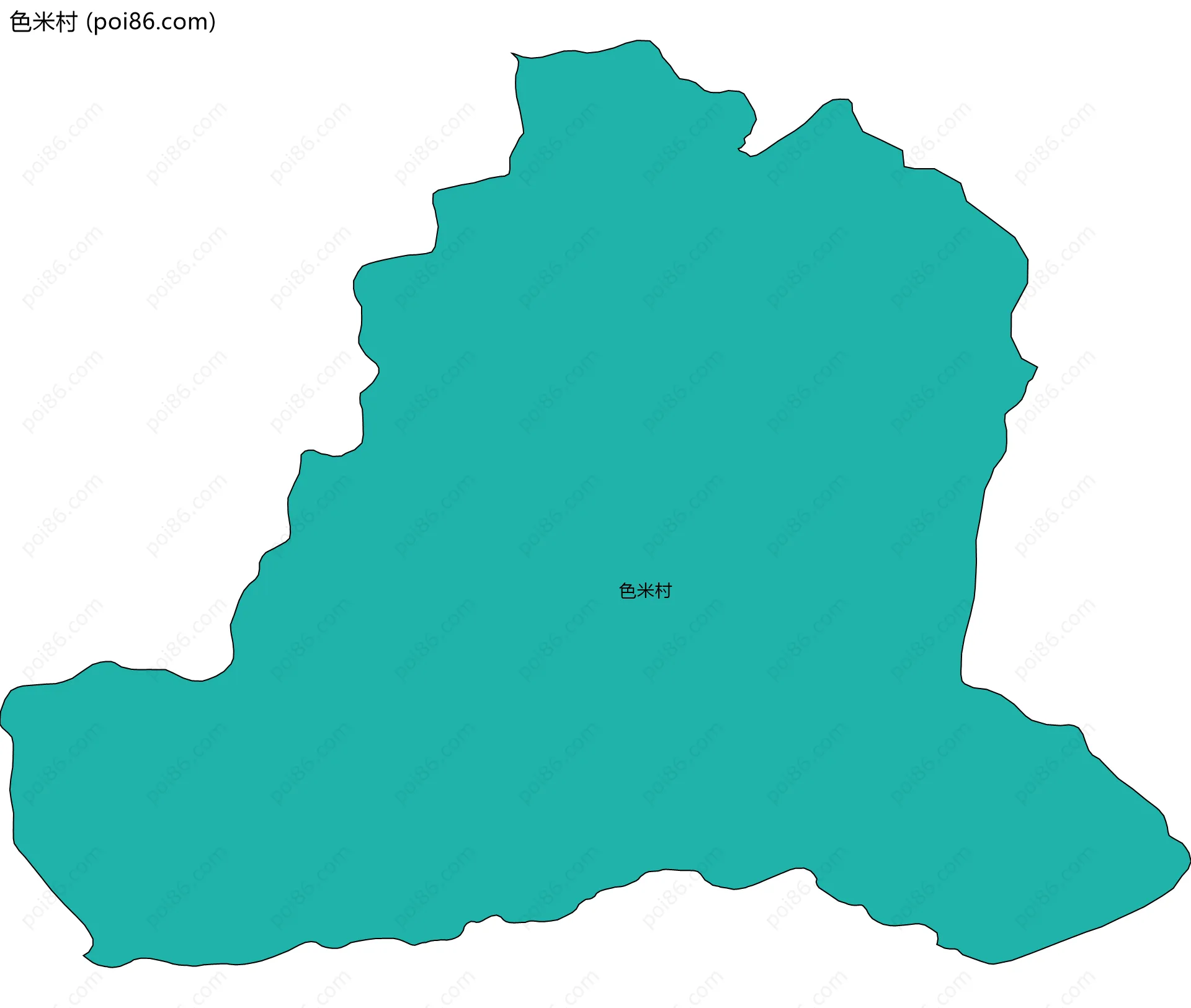 色米村边界地图